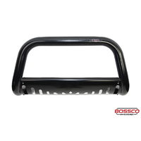 Black Steel Nudge Bar With Bash Plate suitable for Toyota Landcruiser 200 Series 2008-2018