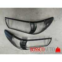 Front Black Headlight Head Light Trim Covers Suitable For Toyota Hilux N80 SR & Workmate only 2015-2020