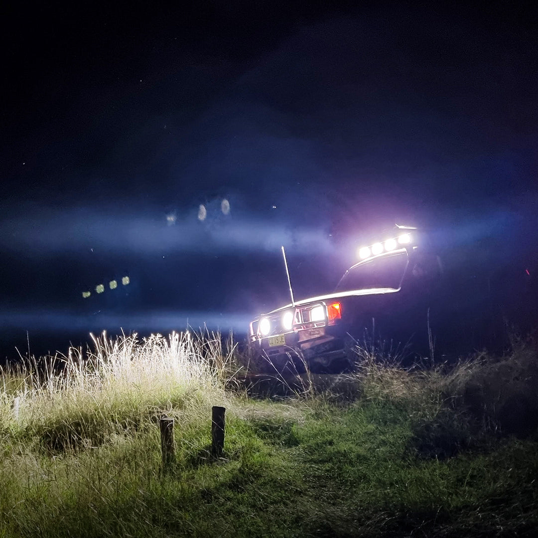 LED Lights for car installed on a 4x4 car driving with Bossco 4x4 Accessories