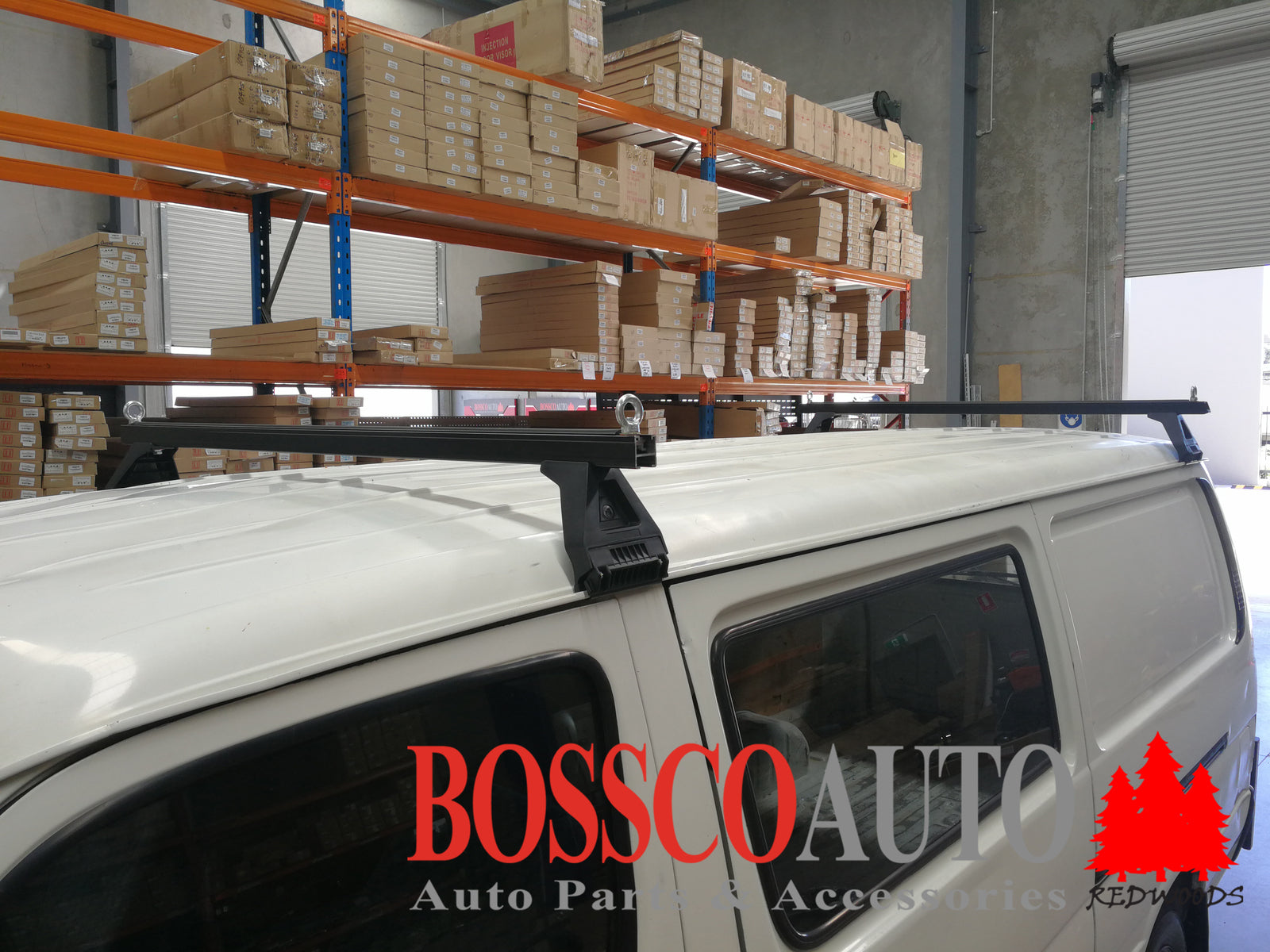 Set of 2 Black ROOF RACKS suitable for Toyota Hiace Commuter SLWB (Low roof Widebody)