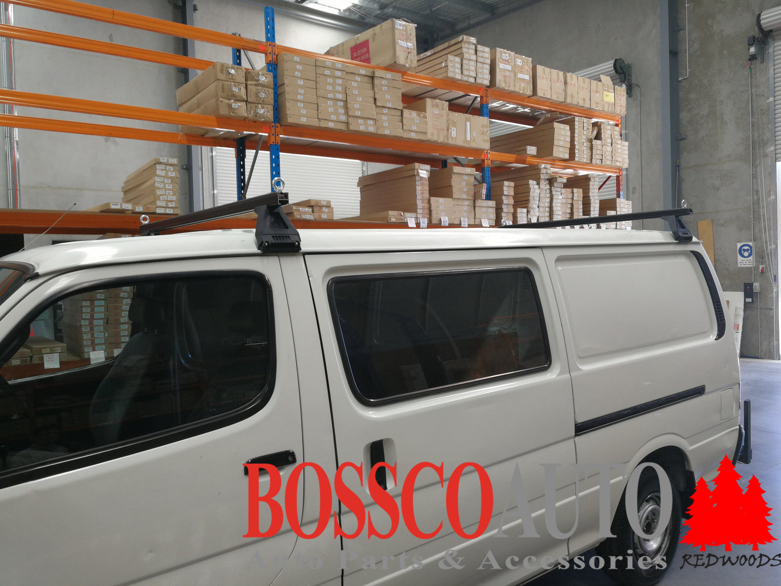 Set of 2 Black ROOF RACKS suitable for Toyota Hiace Commuter SLWB (Low roof Widebody)