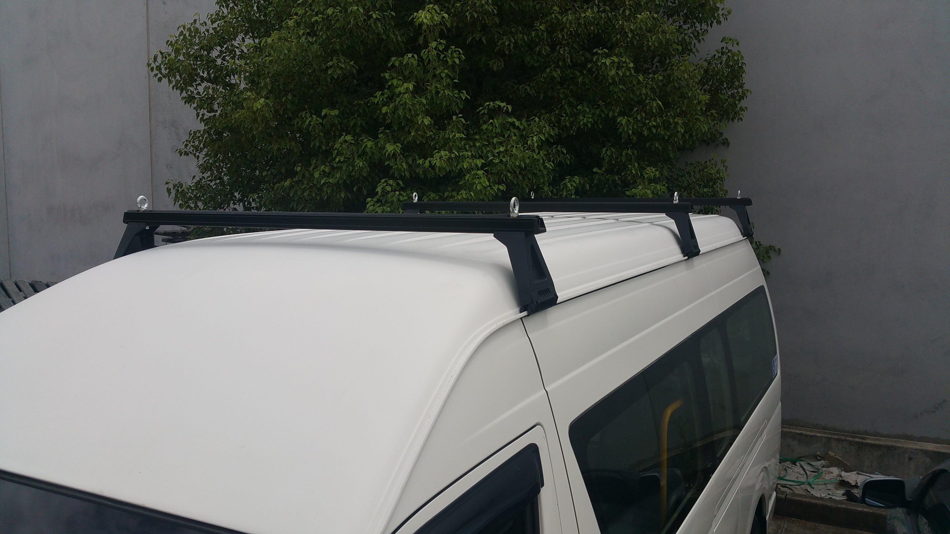 Black Heavy Duty Roof Racks Suitable for Toyota Hiace Commuter Bus SLWB 2005-2019
