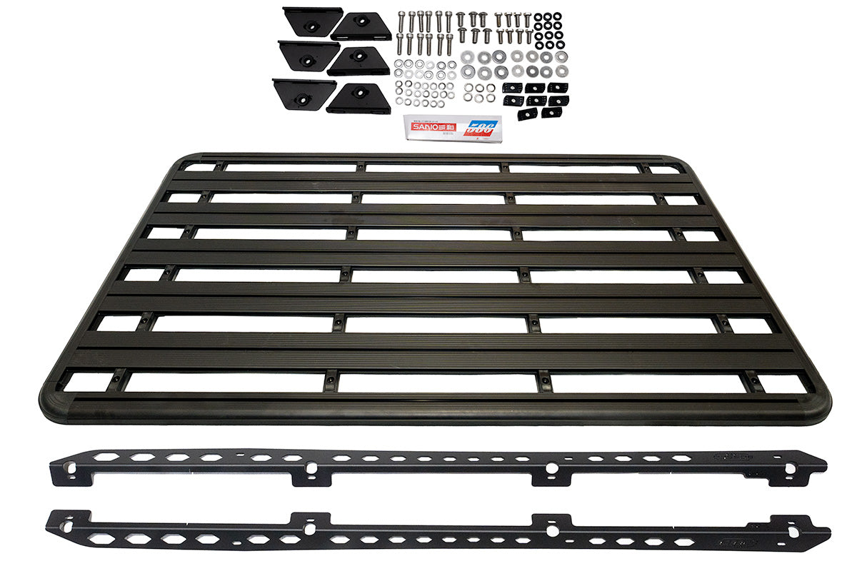 Aluminium Flat Roof Platform 2200x1425mm With Backbone Brackets Suitable For Toyota Prado 150s 2009-2023