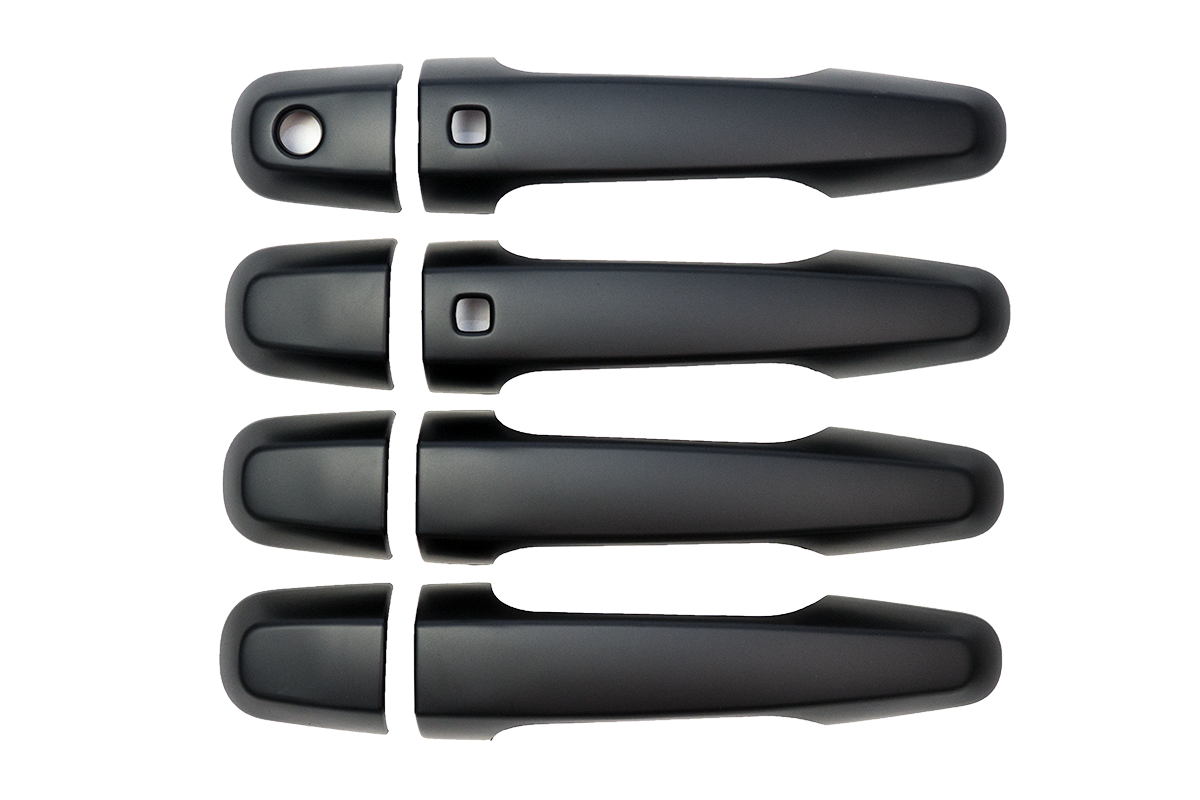 Black Door Handle Covers Suitable For Mitsubishi Triton MQ MR 2015-2023 - Keyless Entry