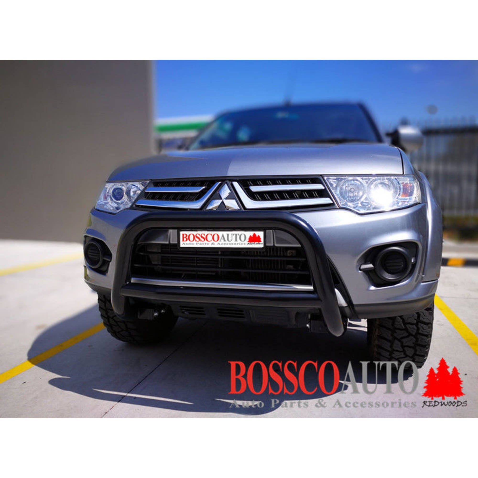 Black Low Aluminium Alloy Nudge bar suitable for Mitsubishi Triton 2008-2015
