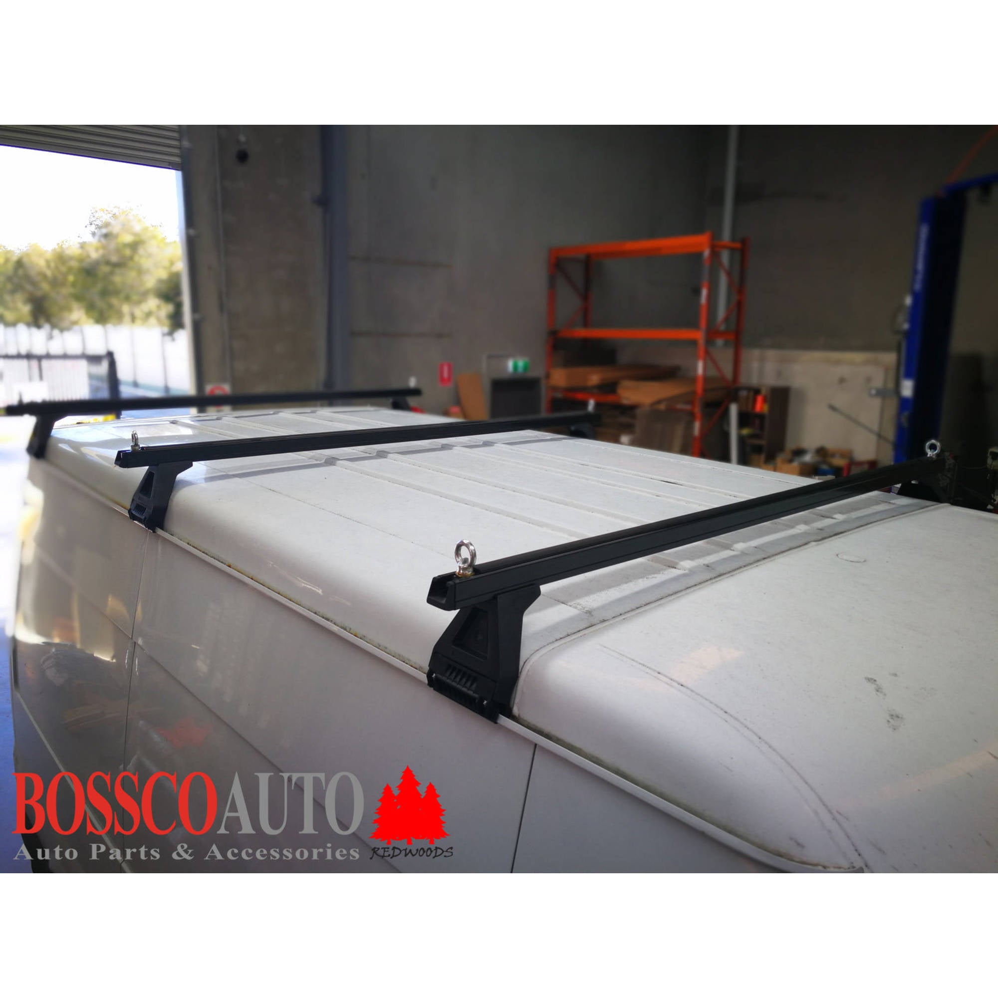 6"x70" (1780mm) Black Heavy Duty Square H Roof Rack (Set of 3)