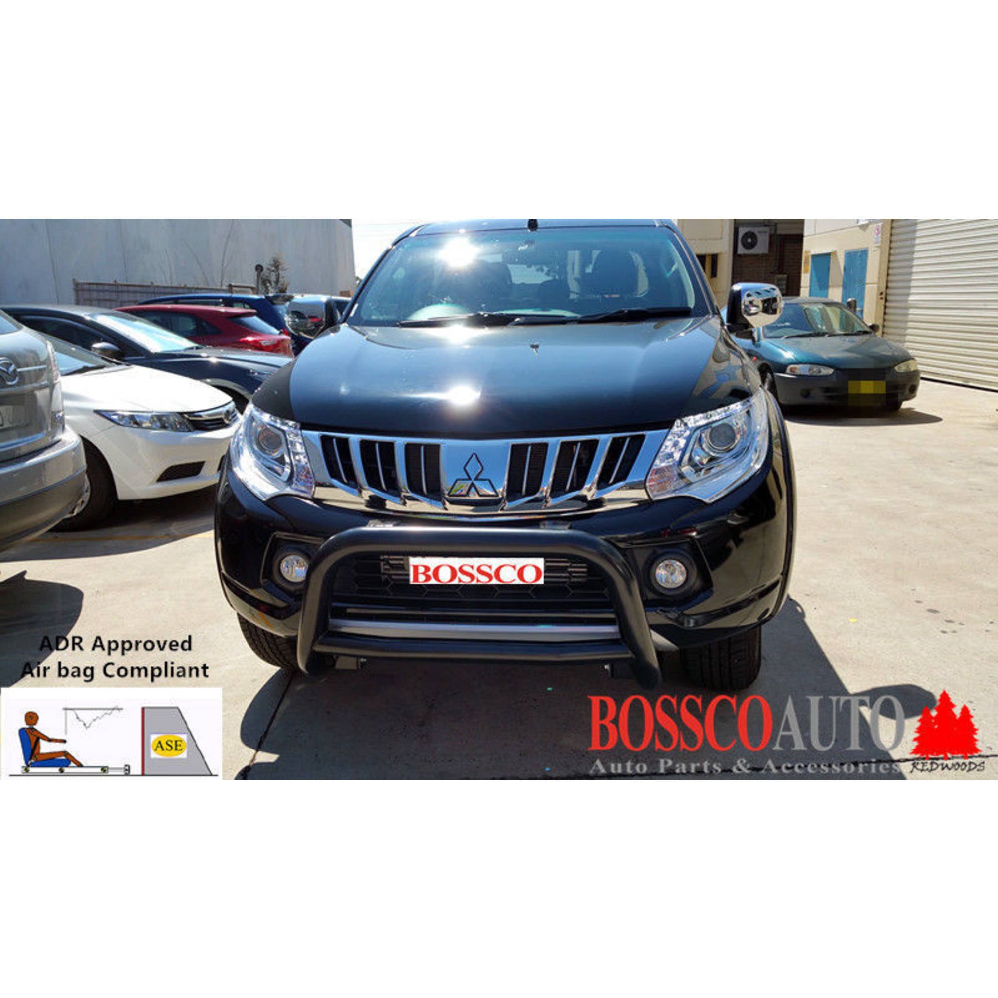 Black Aluminium Alloy Nudge Bar Suitable for Mitsubishi Triton 2015-2019