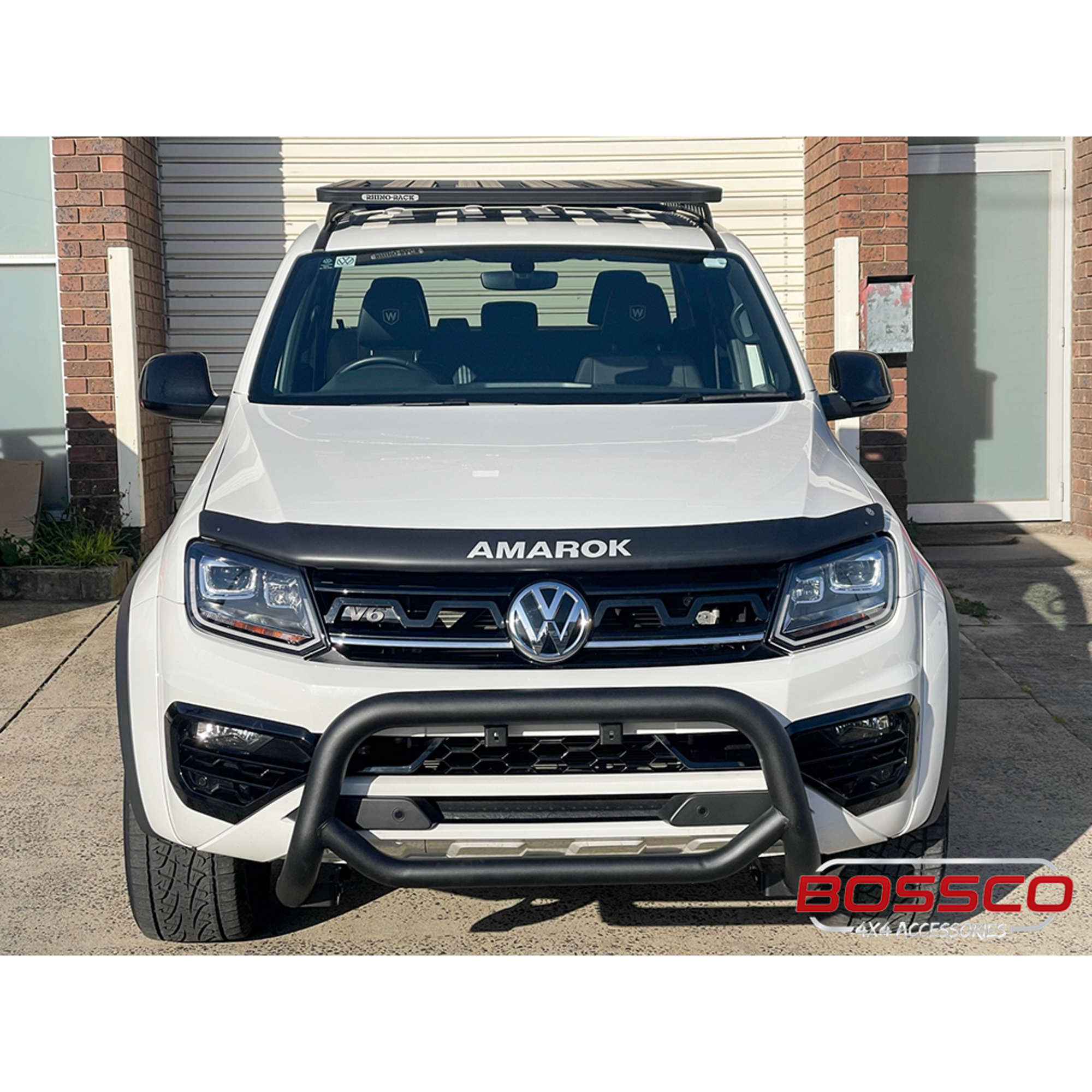 Black 'Big Mouth' Nudge Bar Suitable For Volkswagen Amarok 2010 - 2022 (Suits Front parking Sensors)