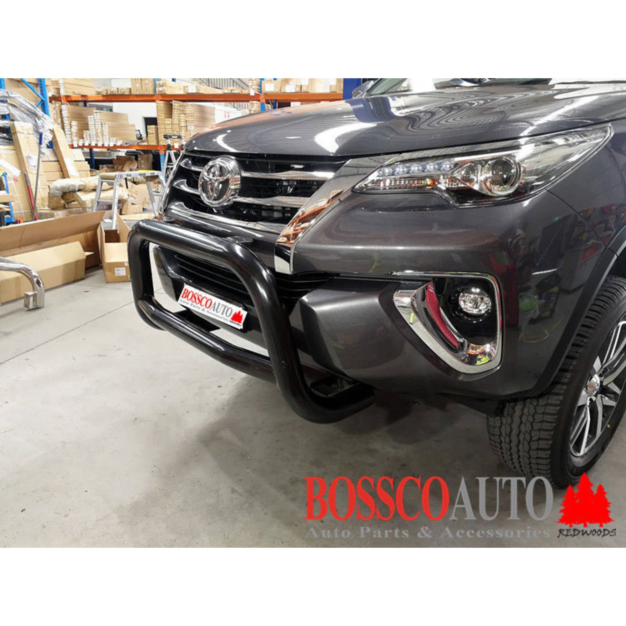 BLACK Nudge Bar Suitable for Toyota Fortuner 2015-2025