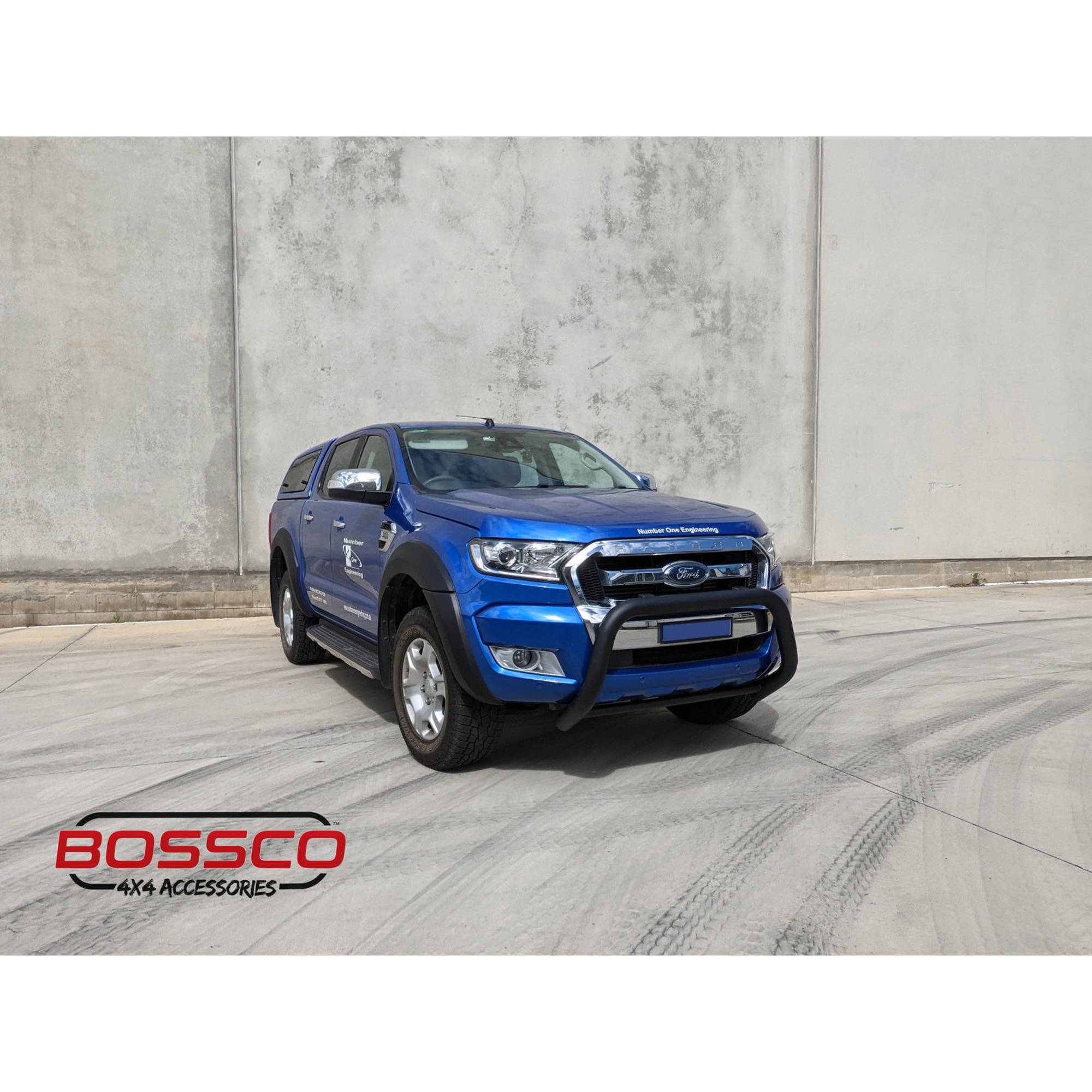 Black Nudge Bar Suitable For Ford Ranger PX MKII 2015-2018 with Tech Pack & Front Sensors