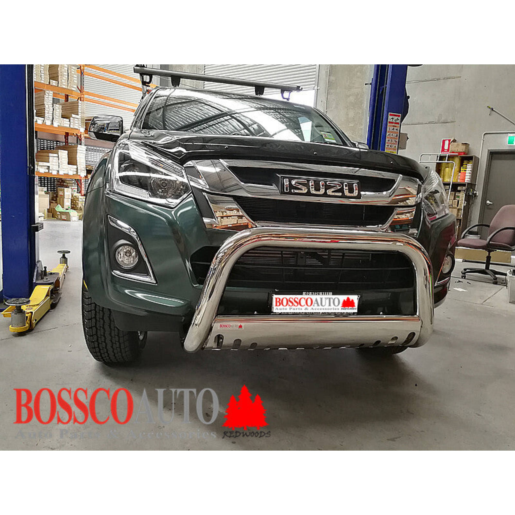 LOW Nudge Bar with Skid Plate suitable for Isuzu D-Max