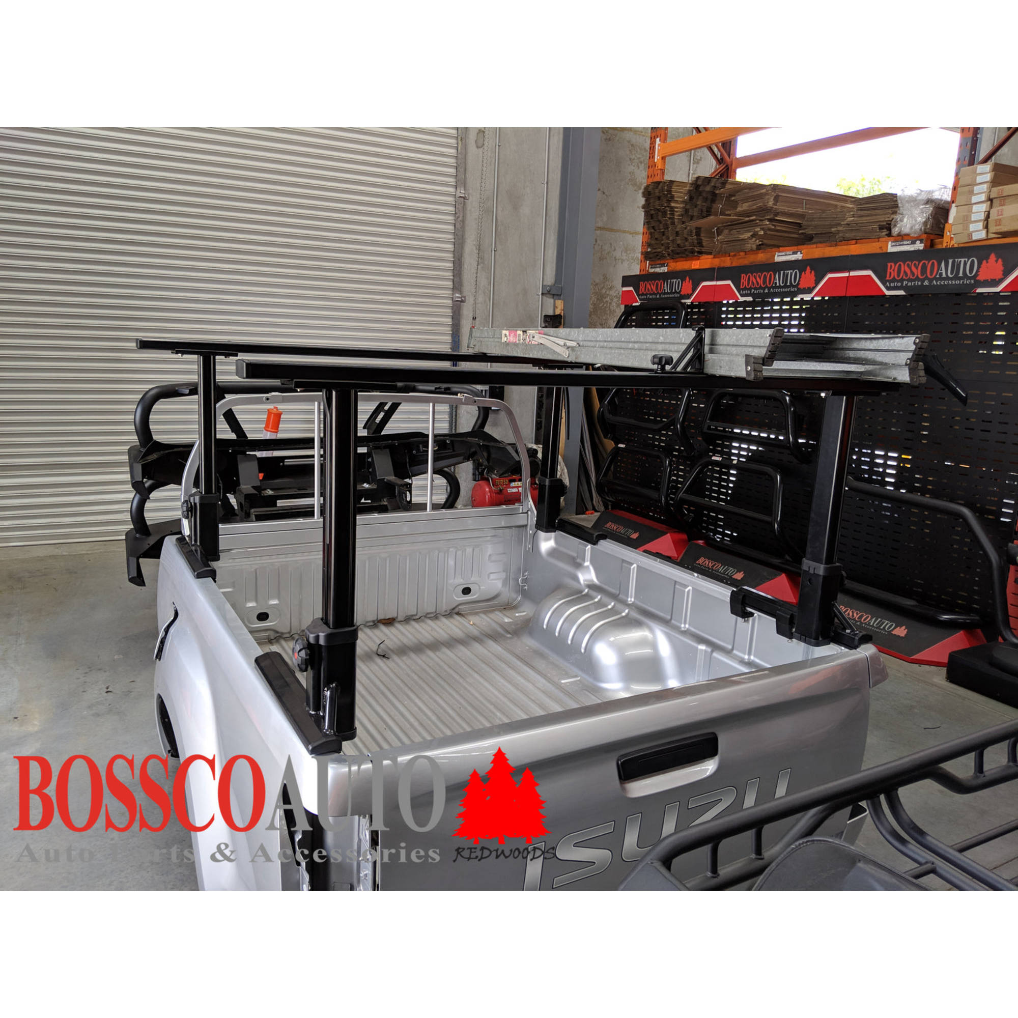 Aluminium Black Ladder Rack For Ute Tub Multi-Height (Single). FREE INSTALLATION FOR FIRST CUSTOMER!