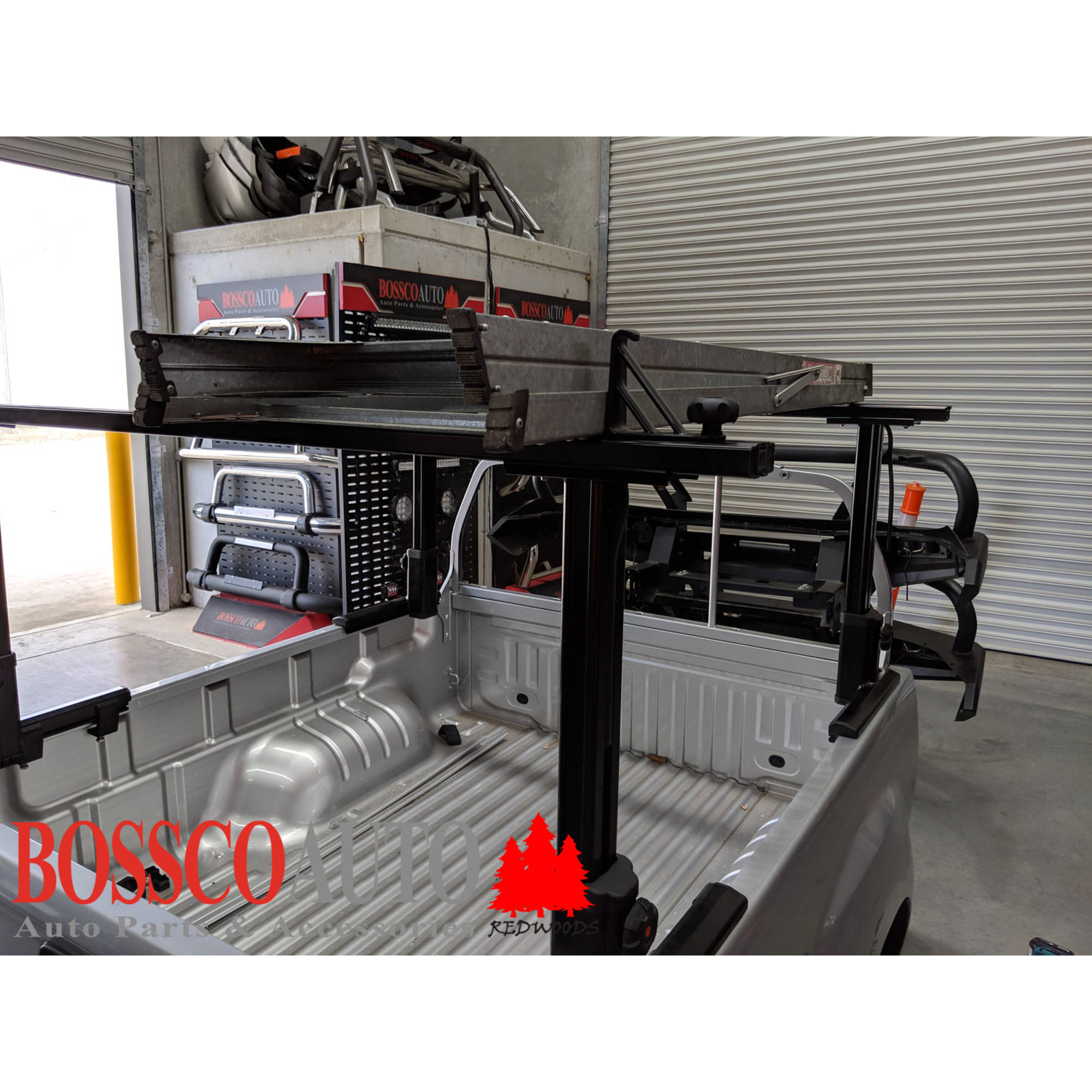 Aluminium Black Ladder Rack For Ute Tub Multi-Height (Single). FREE INSTALLATION FOR FIRST CUSTOMER!