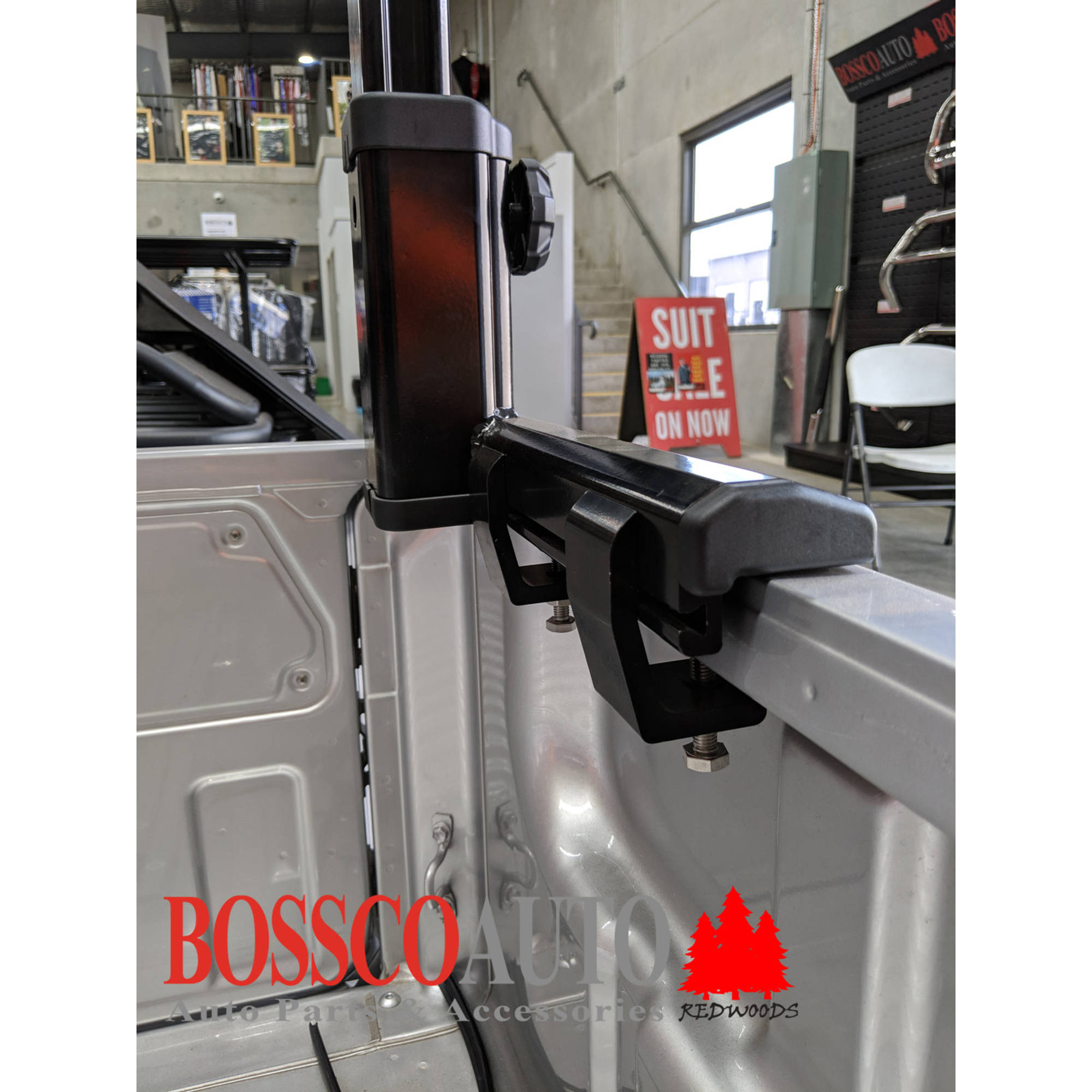 Aluminium Black Ladder Rack For Ute Tub Multi-Height (Single). FREE INSTALLATION FOR FIRST CUSTOMER!