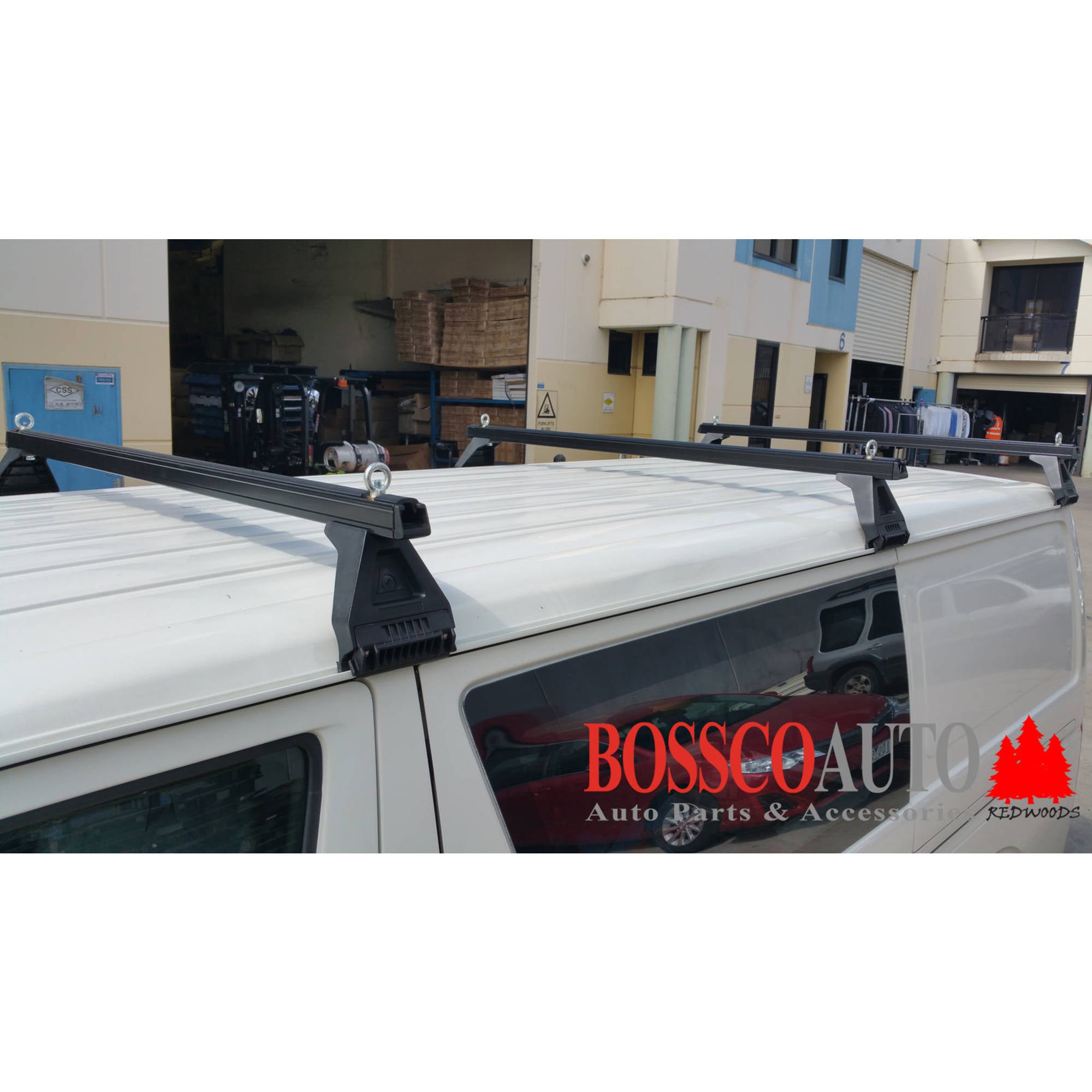 Black Heavy Duty ROOF RACKS suitable for TOYOTA HIACE LWB 1983-2019 3 bars