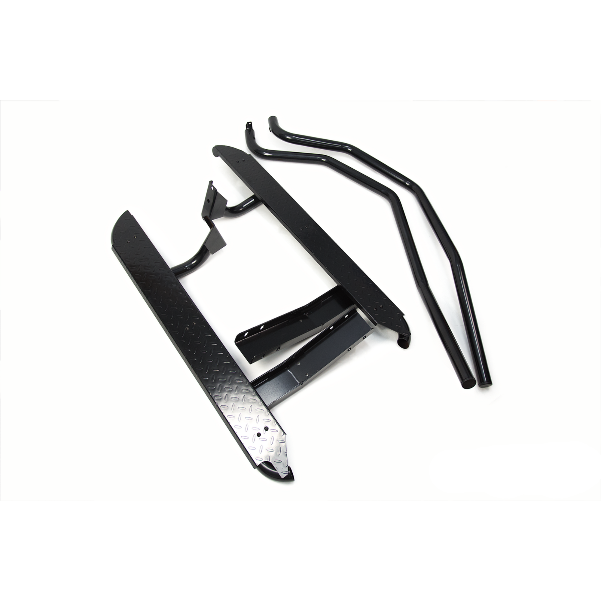 Heavy Duty Black Side Steps With Brush Bars Suitable For Toyota Hilux Single Cab 2005-2014