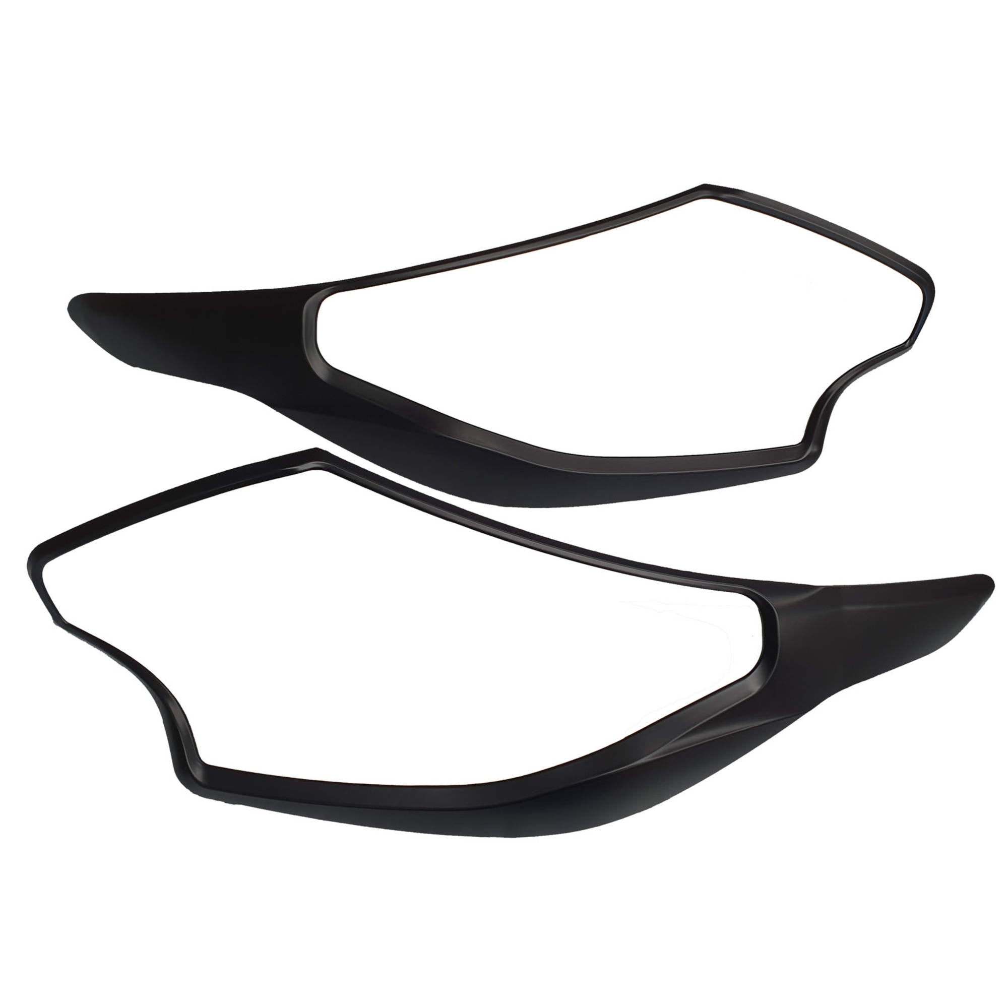 Front Black Headlight Head Light Trim Covers Suitable For Mitsubishi Triton MQ 2015-2019