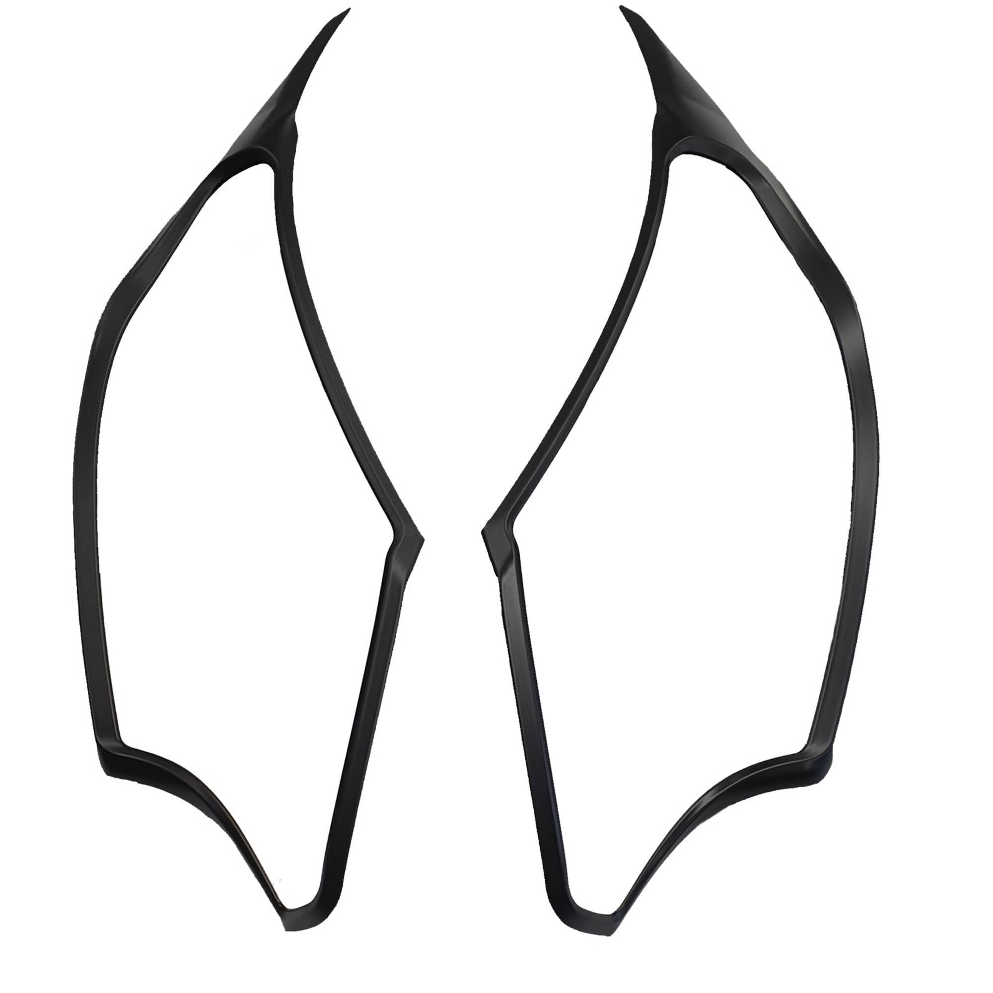 Front Black Headlight Head Light Trim Covers Suitable For Mitsubishi Triton MQ 2015-2019