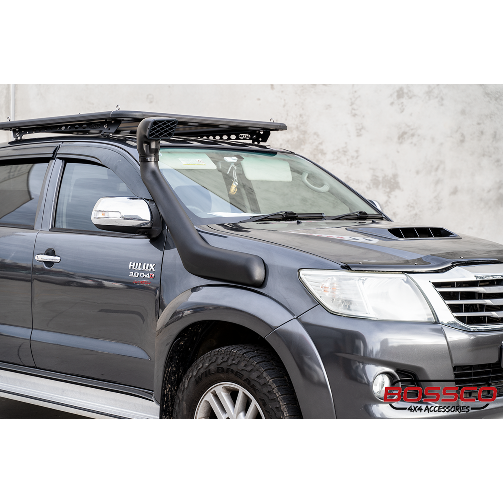 Black Snorkel Air Intake Kit suitable for Toyota Hilux 2005-2015