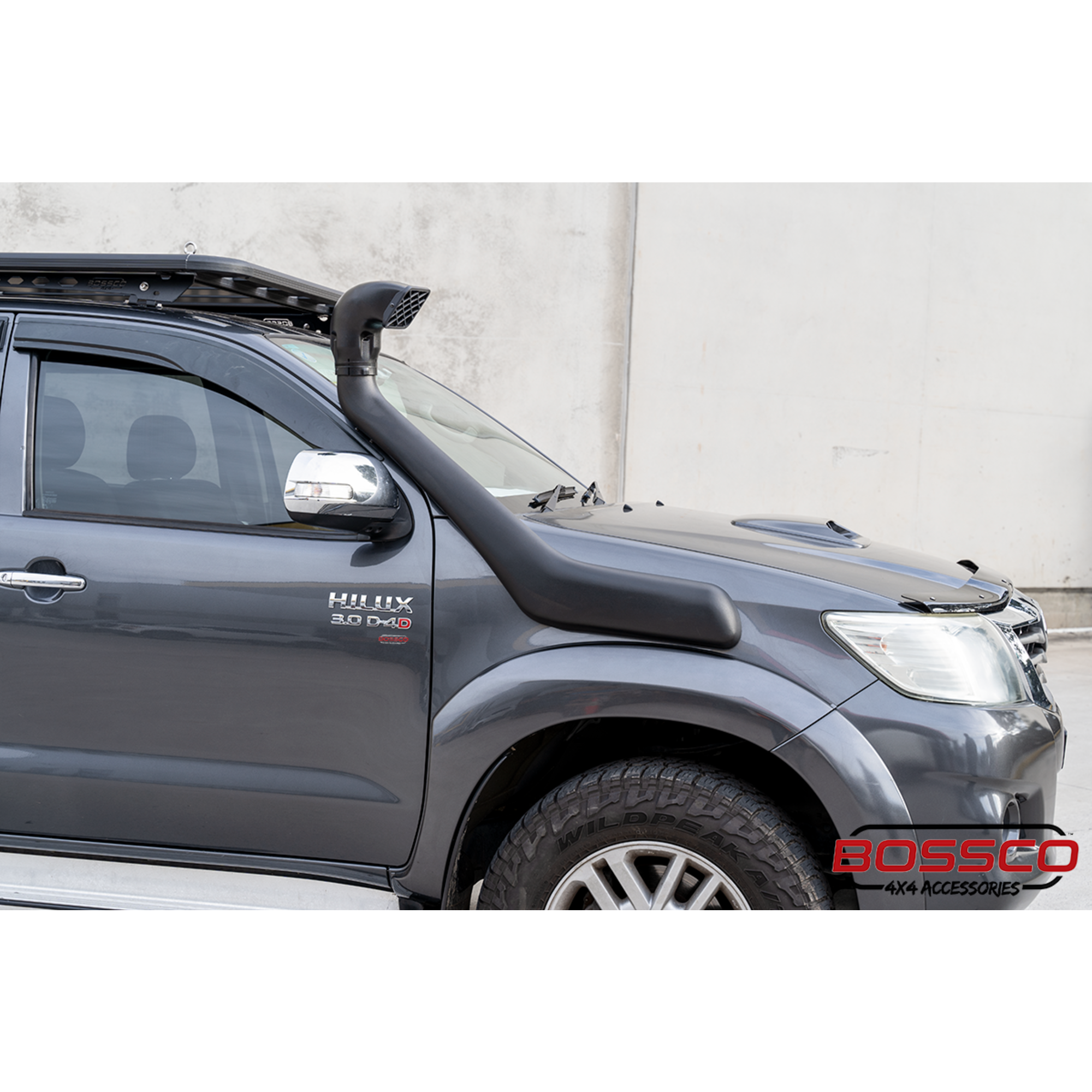 Black Snorkel Air Intake Kit suitable for Toyota Hilux 2005-2015