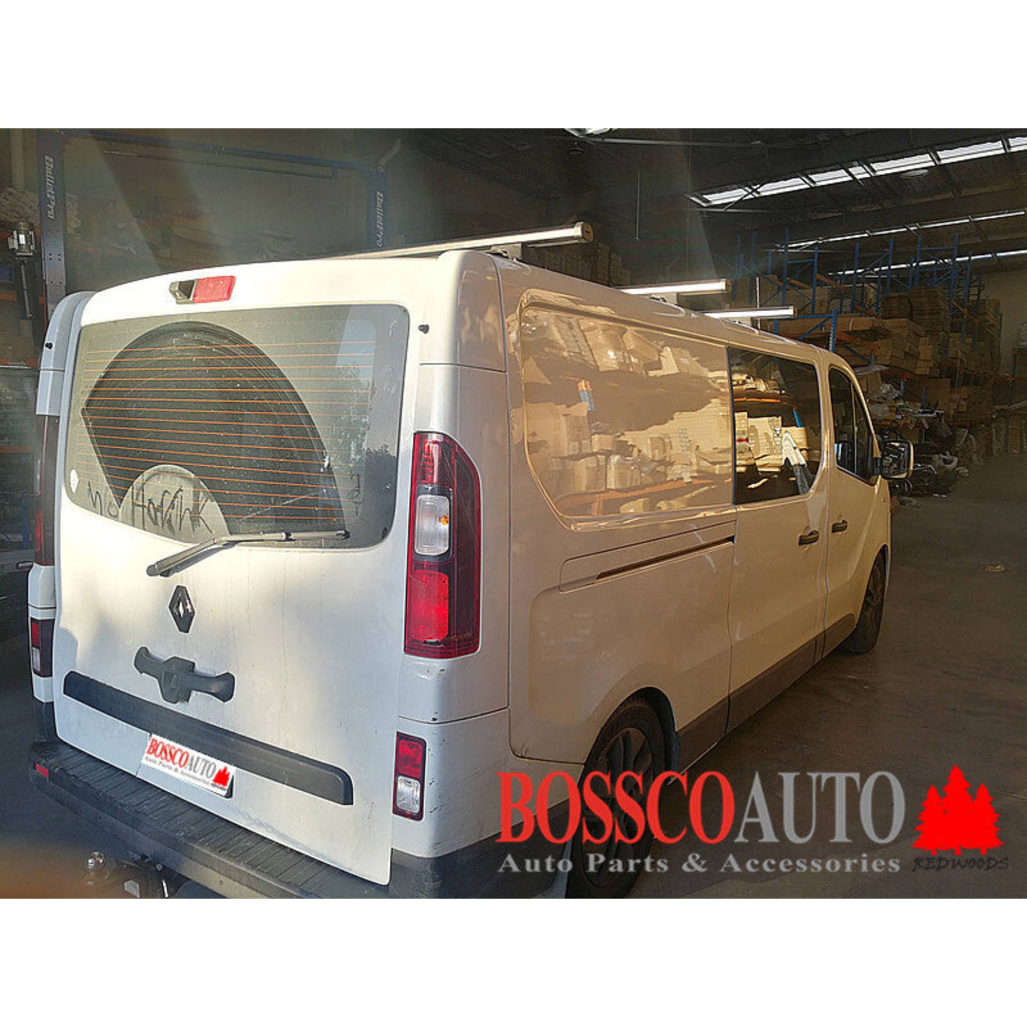 Set of 4 Black Heavy Duty Roof Racks for Renault Trafic X82 Van 2017-2023