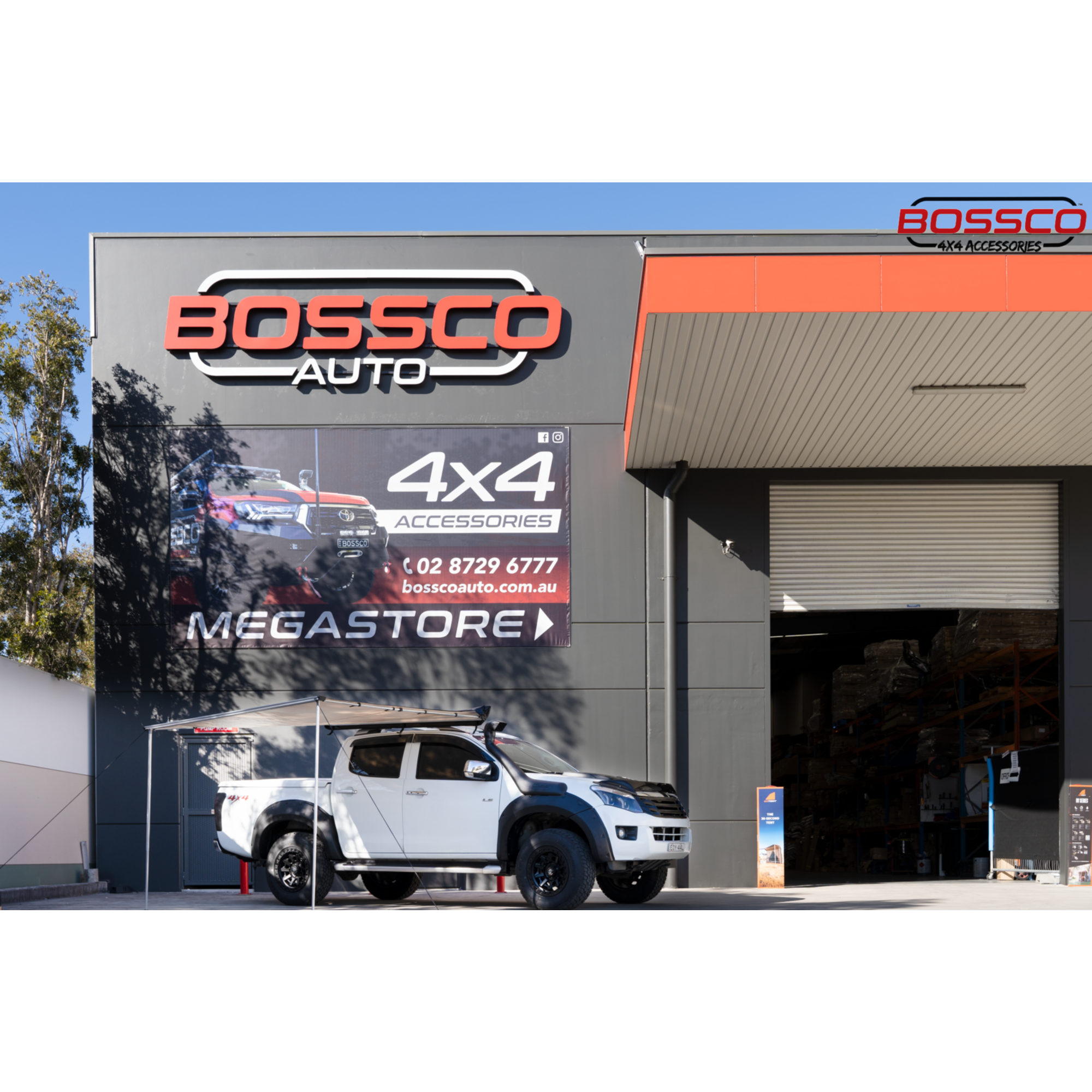 Bossco 2m x 2.5m Side Awning w/ Mounting Brackets