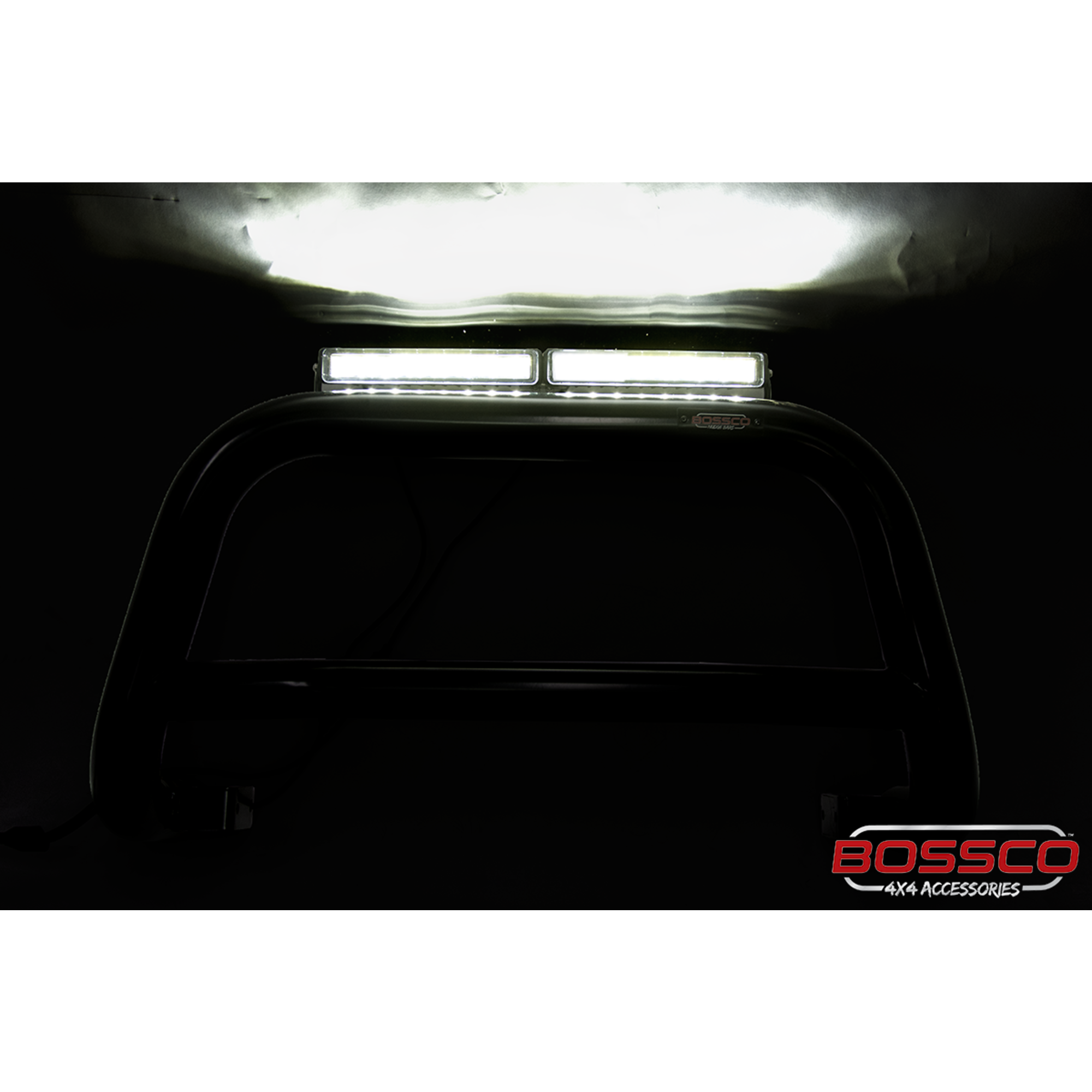 Black Nudge bar suitable for Toyota Hilux 2005-2015 w/ 20" Modular Single Row LED Light Bar