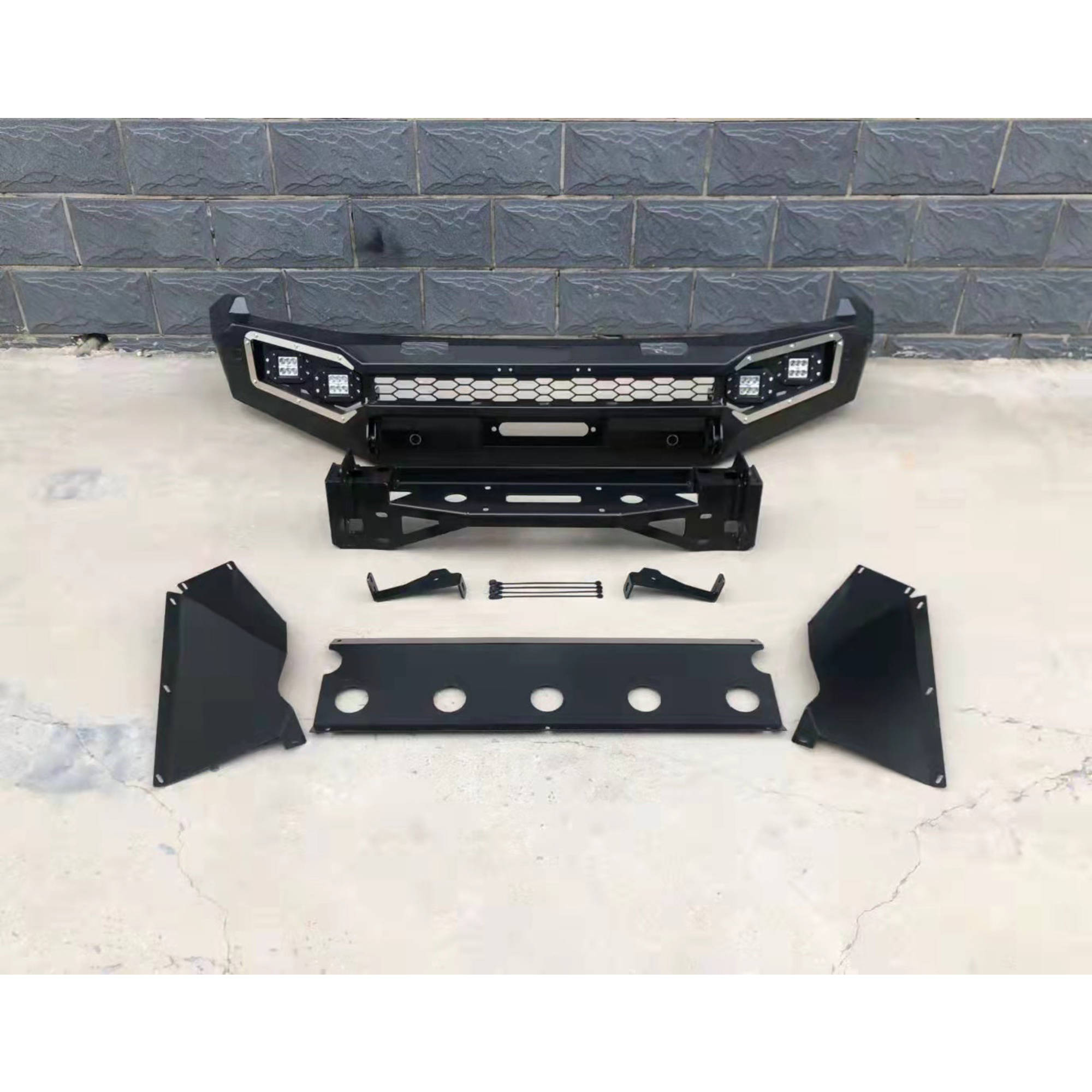 Monster No Loop Bull Bar Full Bumper Replacement Bullbar Suitable For Nissan Navara NP300 D23 2015-2020