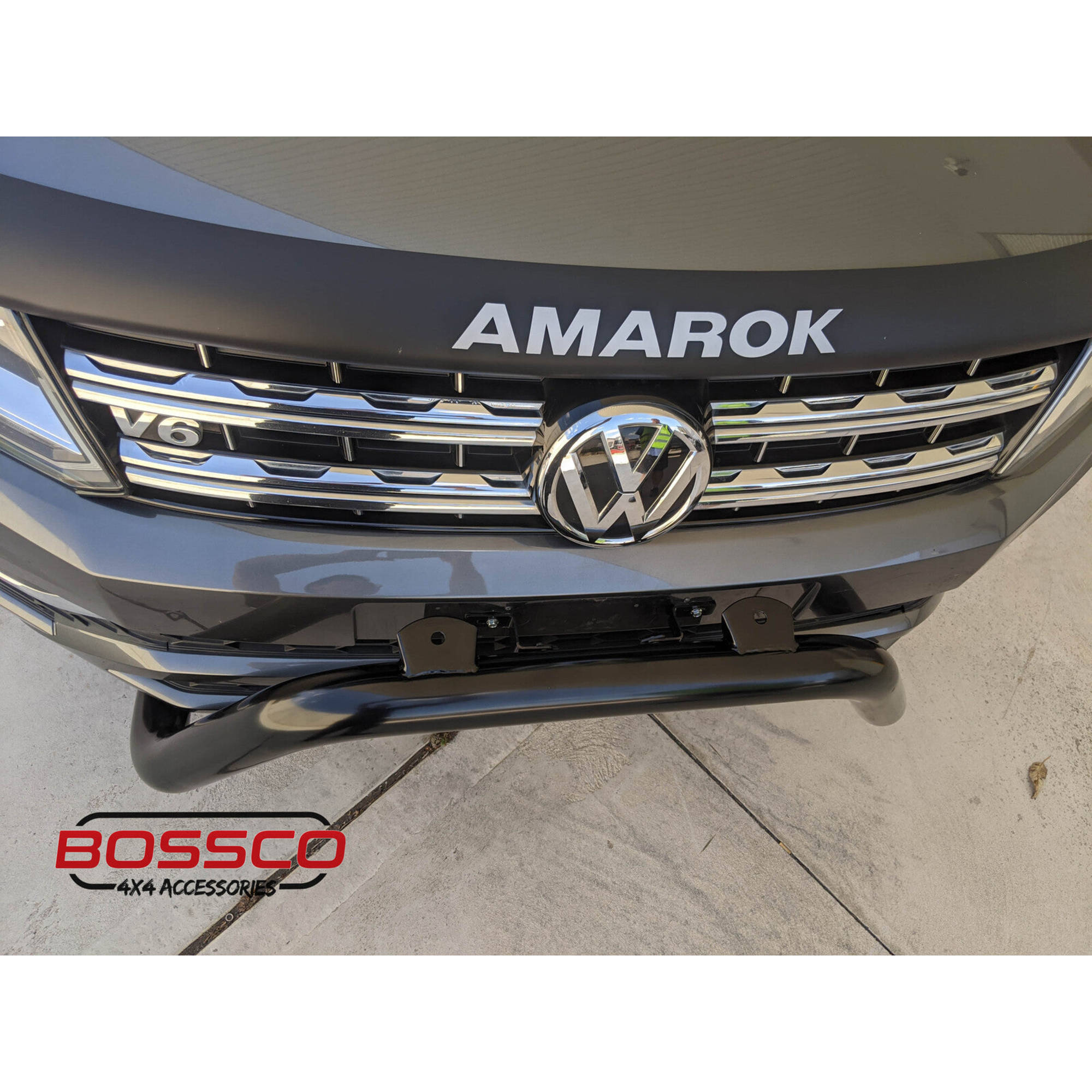 Black Bulldog Nudge Bar Suitable For Volkswagen Amarok 2010-2022 (Suits Front parking Sensors)