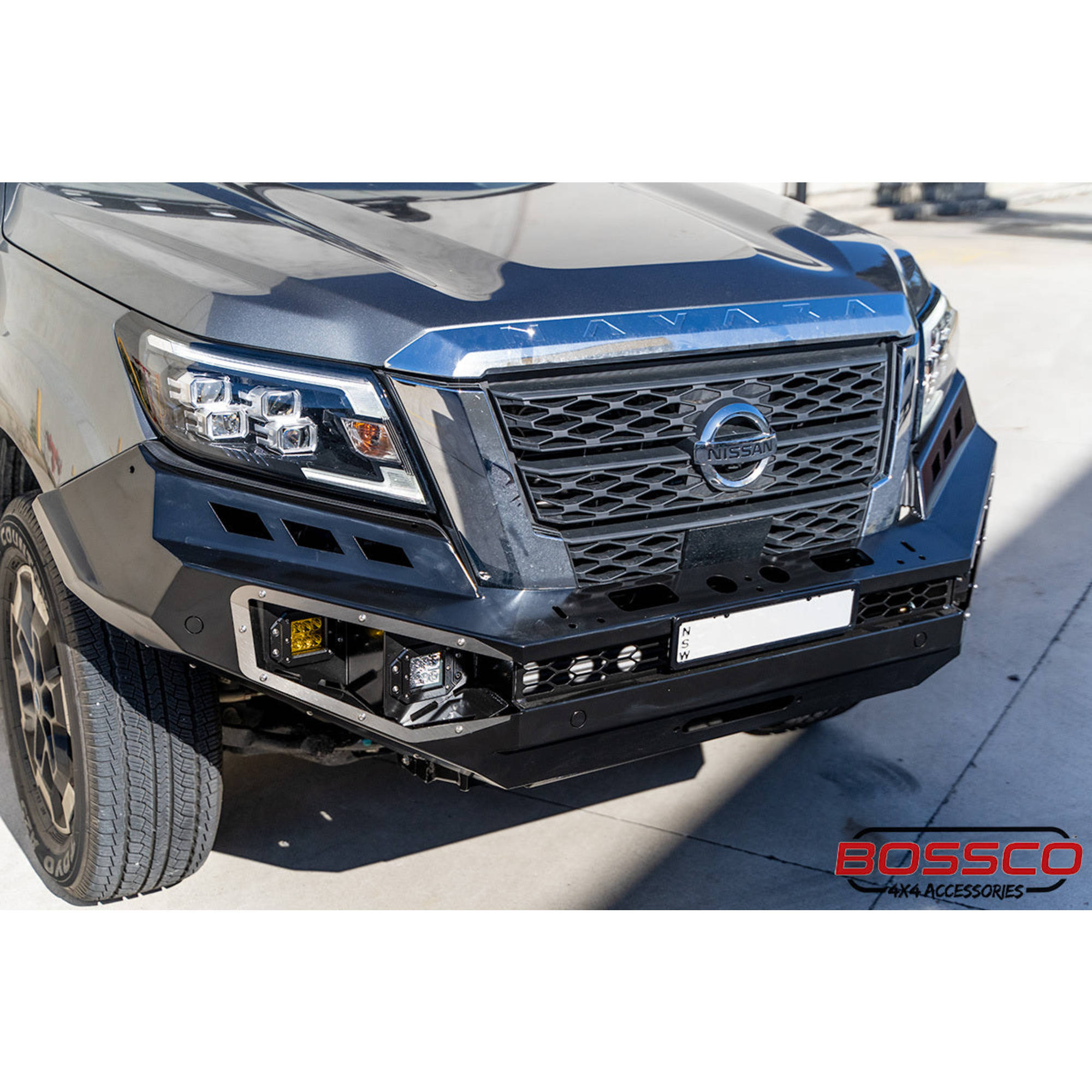 Monster No Loop Full Bumper Replacement Bull Bar Bullbar Suitable For Nissan Navara NP300 D23 2021-2025
