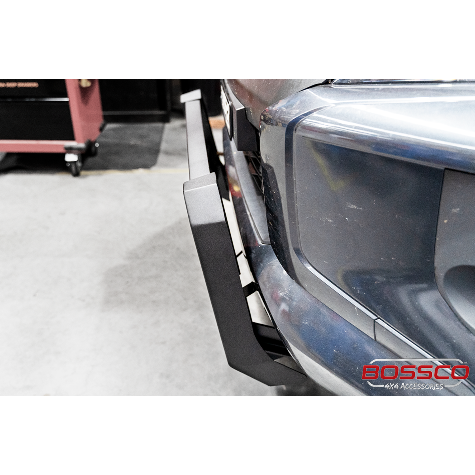 Triple Black Nudge Bar with Integrated Light Bar and Skid Plate suitable for Mitsubishi Triton MR 2019-2023