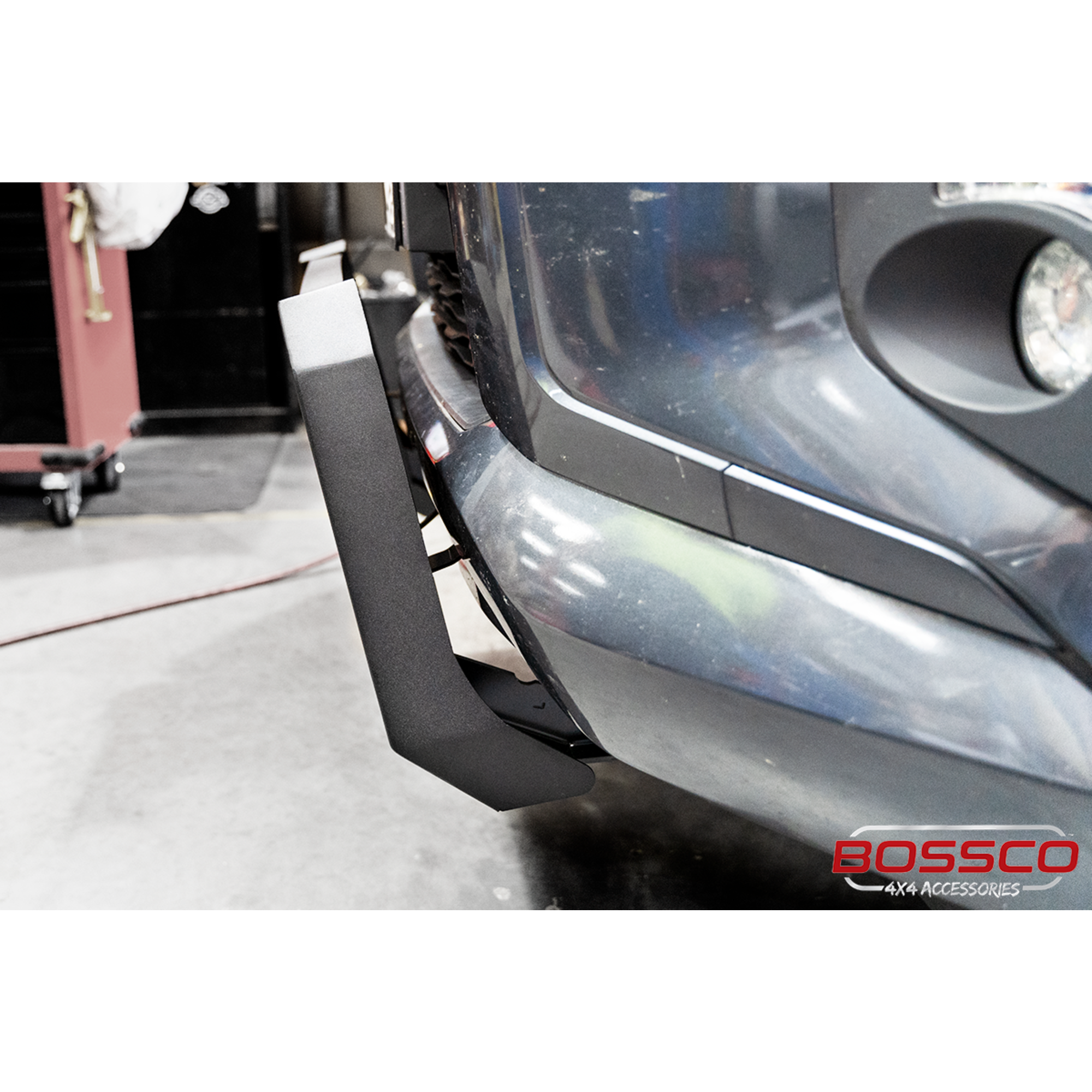 Triple Black Nudge Bar with Integrated Light Bar and Skid Plate suitable for Mitsubishi Triton MR 2019-2023