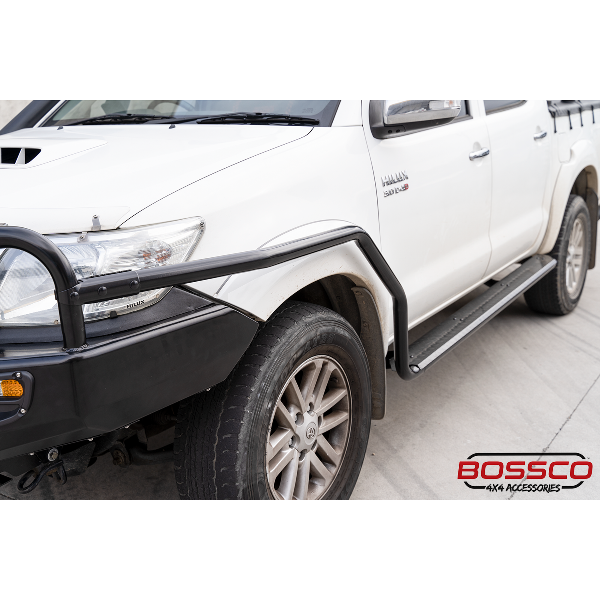 Heavy Duty Black Side Steps With Brush Bars Suitable For Ford Ranger Next Gen