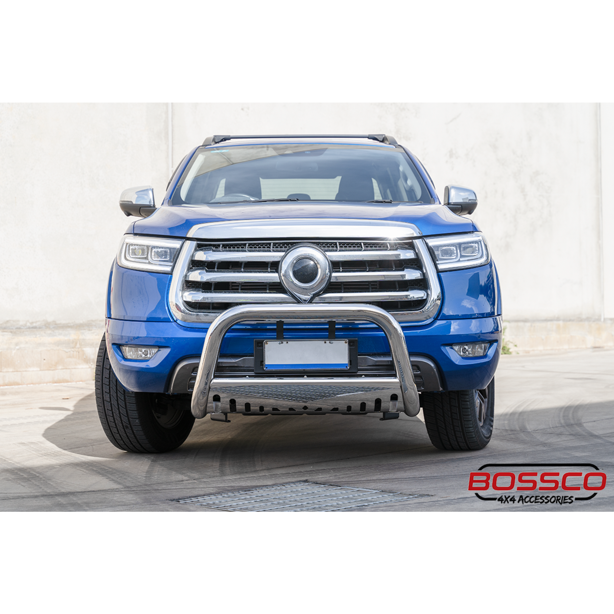 Stainless Steel Low Nudge Bar with Skid Plate suitable for GWM Great Wall Cannon 09/2020 to 04/2022 - CLEARANCE