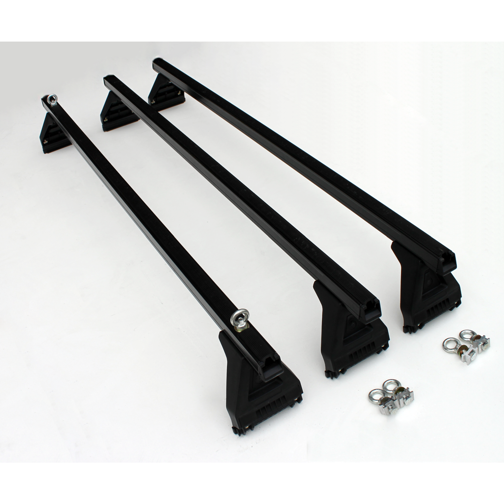 Black Heavy Duty Roof Racks For Gutter Rail Mount Vehicles