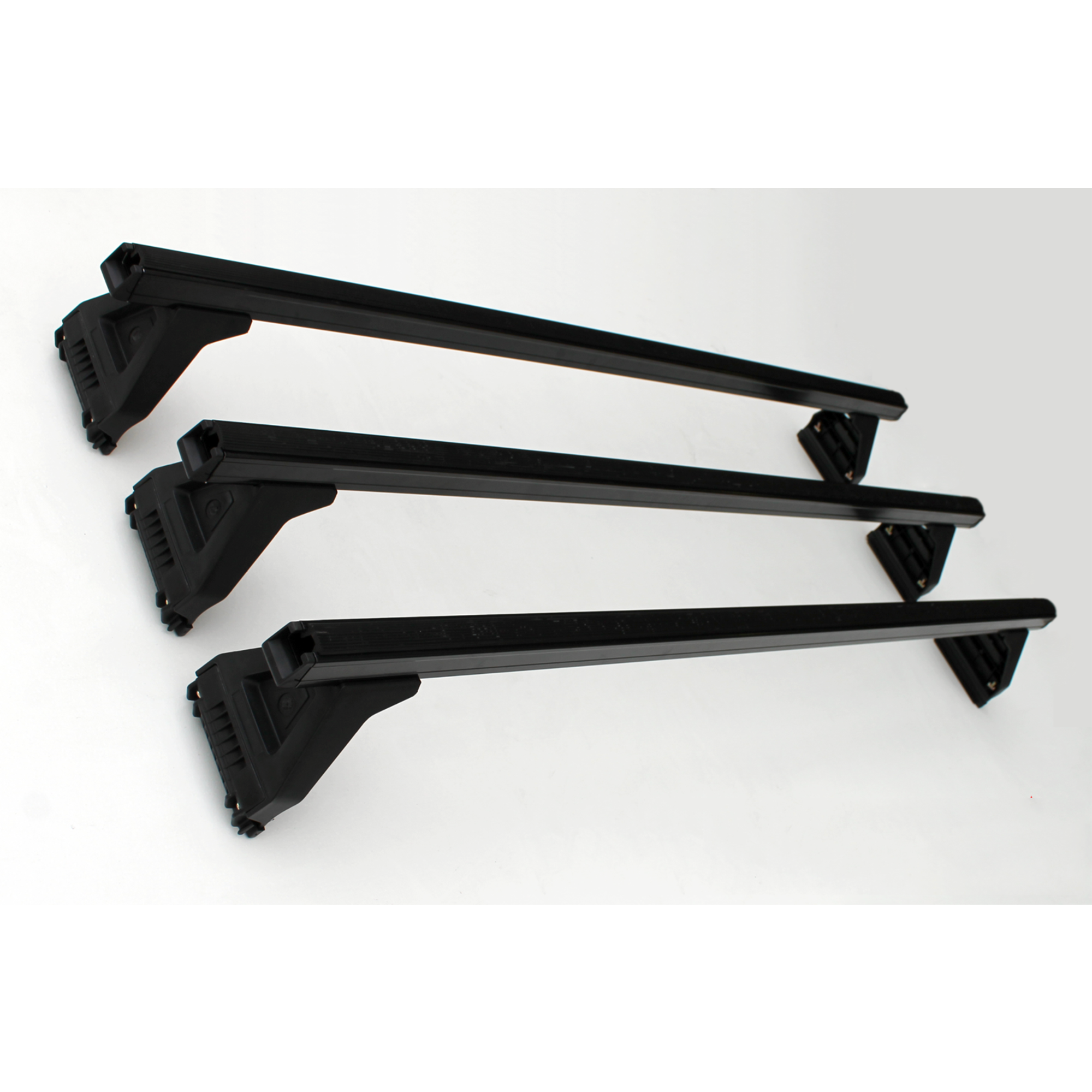 Black Heavy Duty Roof Racks For Gutter Rail Mount Vehicles
