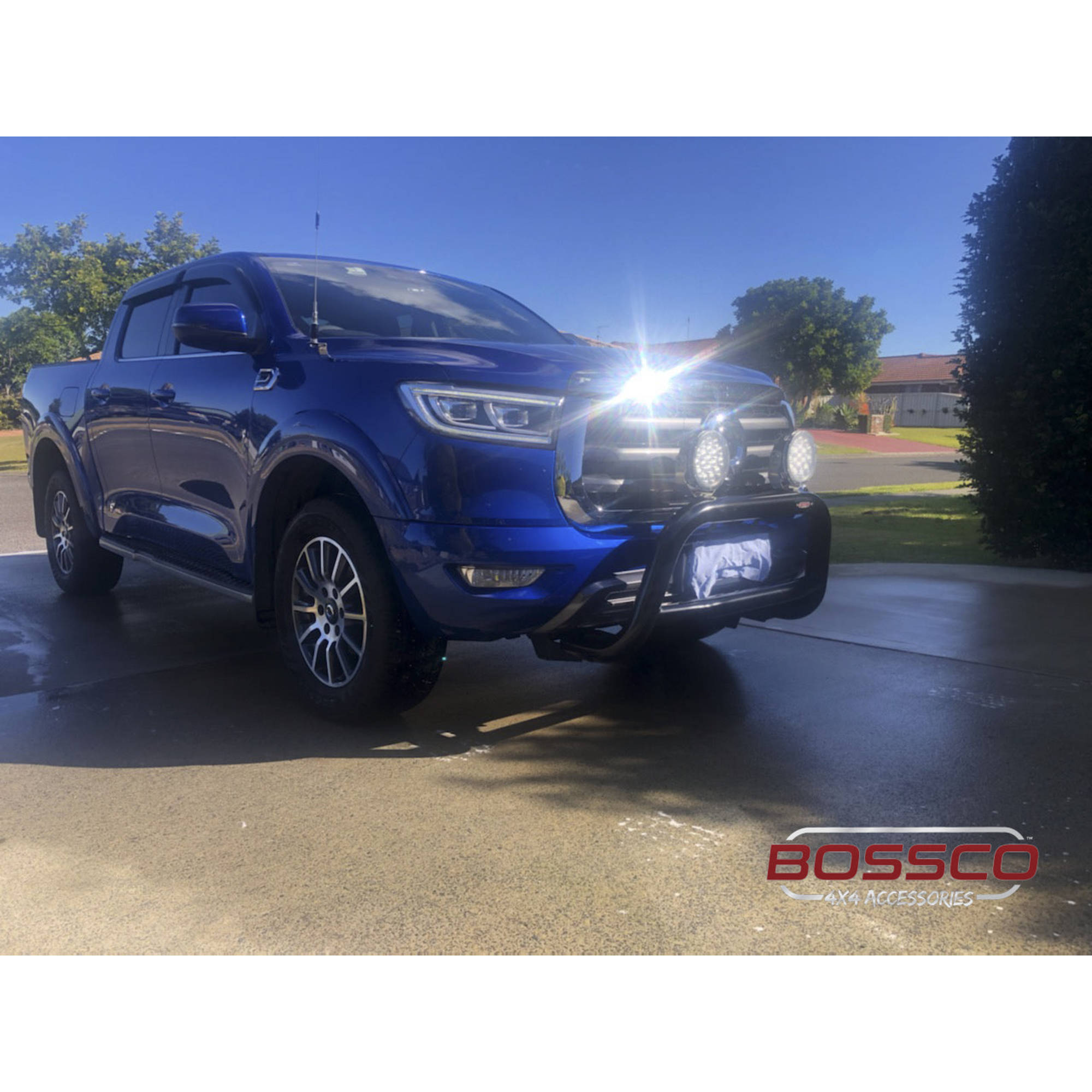 Black Low Nudge bar with Bash Plate suitable for GWM Great Wall Cannon 04/2022 -2025