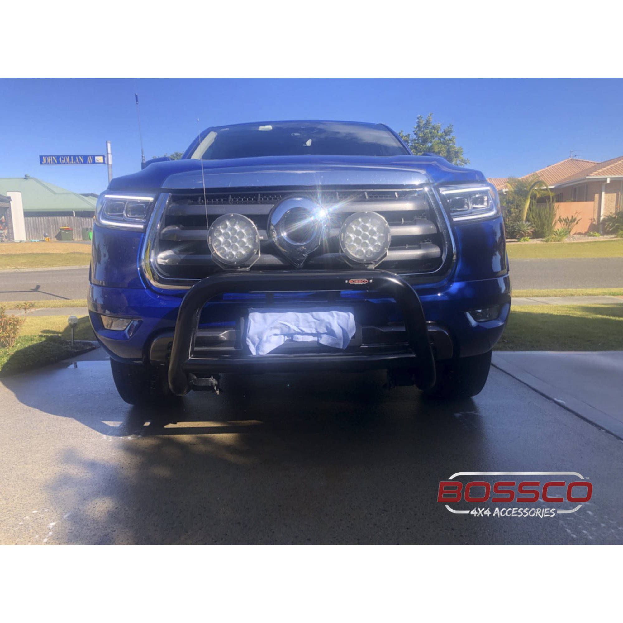 Black Low Nudge bar with Bash Plate suitable for GWM Great Wall Cannon 04/2022 -2025