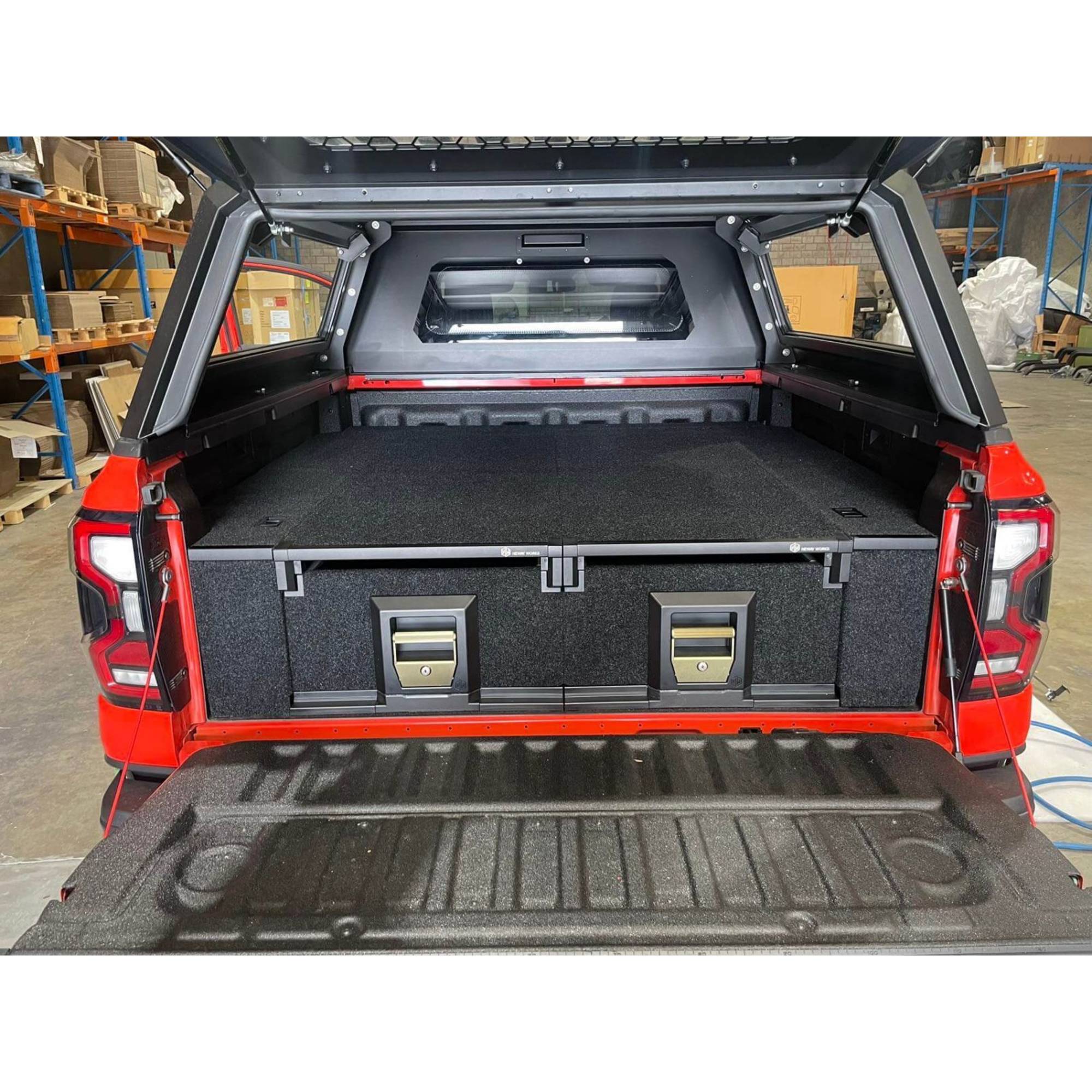 Dual Drawer Ute Tub Drawer System for Ford Ranger NG P703 2022-2024