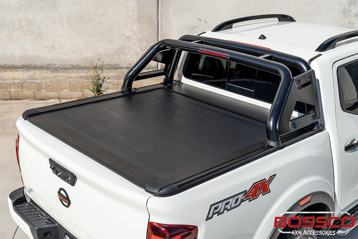 Electric Retractable Roller Shutter Tonneau Lid Suitable For Nissan Navara D23 NP300 2015-2020 - Style B W/ Sport Bar Adaptors