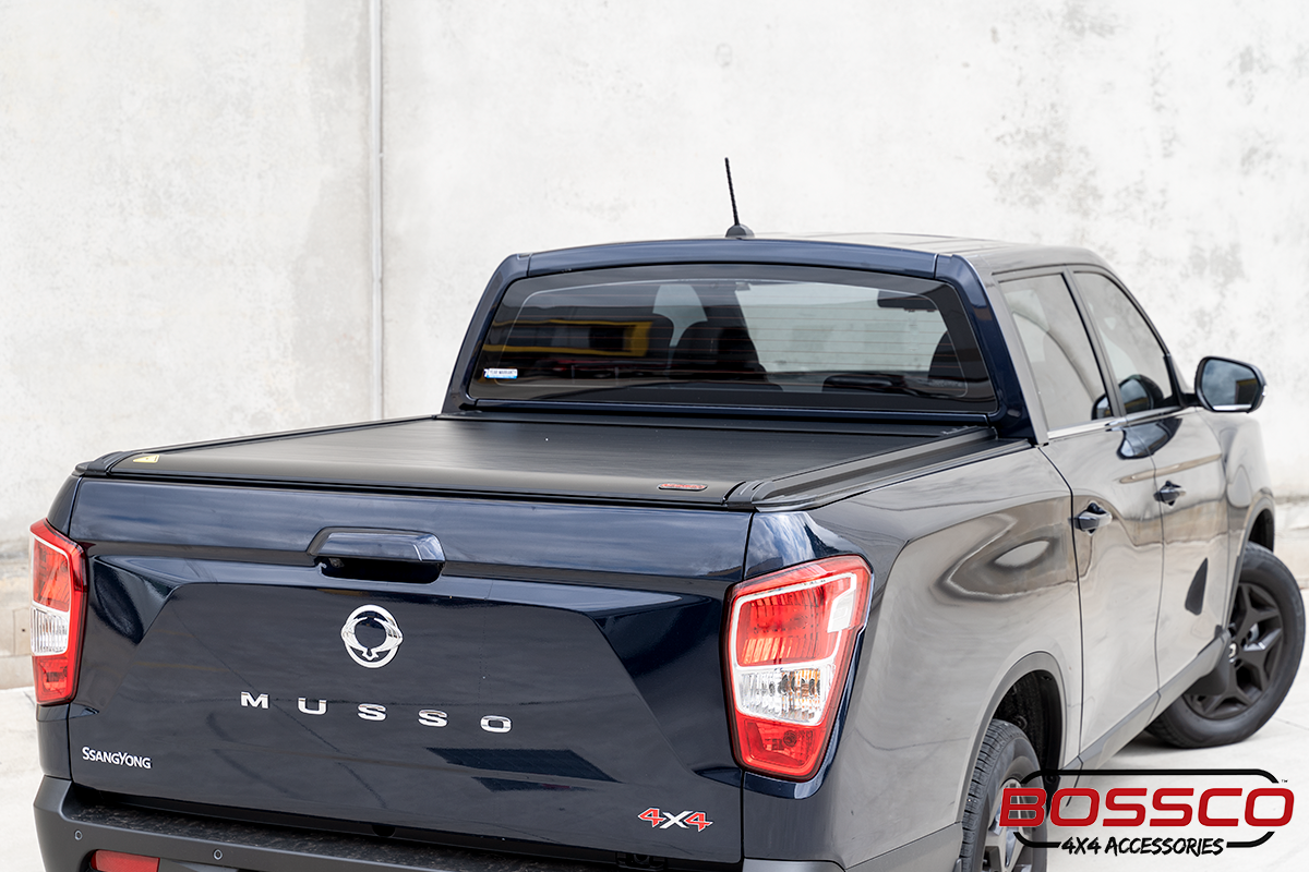 Electric Retractable Roller Shutter Tonneau Lid Suitable For Ssangyong Musso XLV 2021-2024 with Adaptors for OE Sports Bar