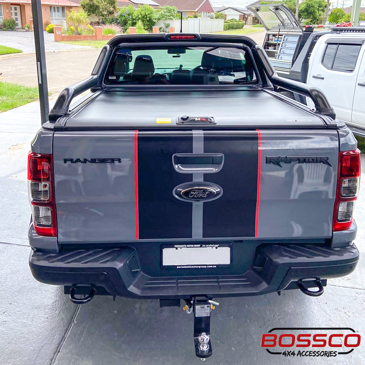 Widened Side Track Roller Shutter Suitable For Ford Ranger Raptor X 2017-2022 + OEM Sport Bar Adaptor Plates