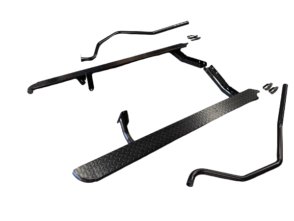 Heavy Duty Black Side Steps With Brush Bars Suitable For Toyota Hilux 2005-2015