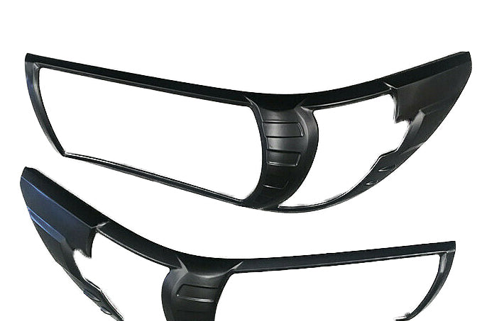 Front Black Headlight Head Light Trim Covers Suitable For Toyota Hilux N80 SR & Workmate only 2015-2020
