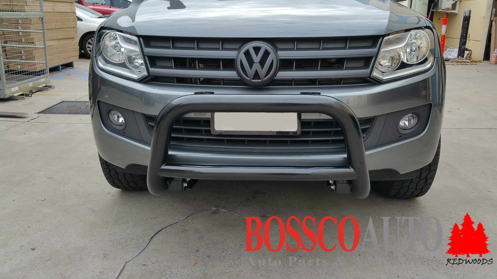 Black Low Nudge bar suitable for Volkswagen Amarok 2010-2022