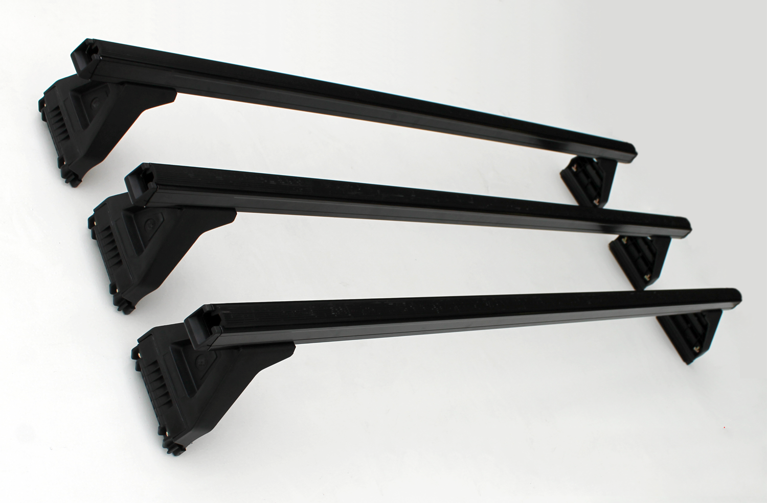 11*58" (1480mm) Black Heavy Duty Square H Roof Rack (Set of 3)