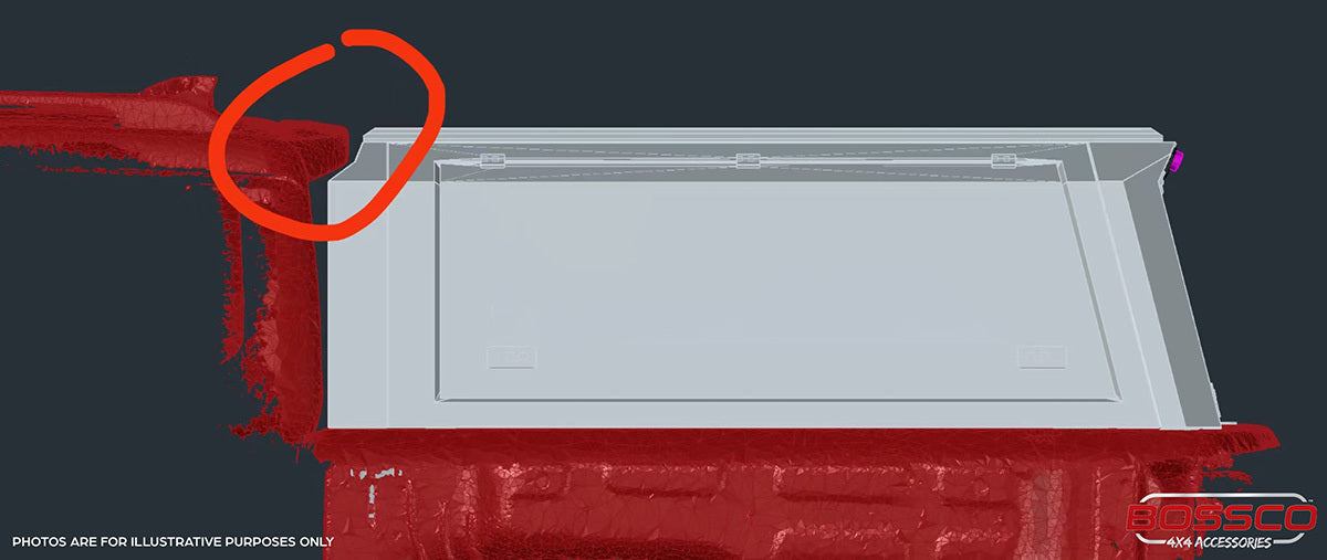 BCX-R Black Aluminium Tub Canopy for GWM Cannon Alpha LUX ULTRA HYBRID 2024 - ON