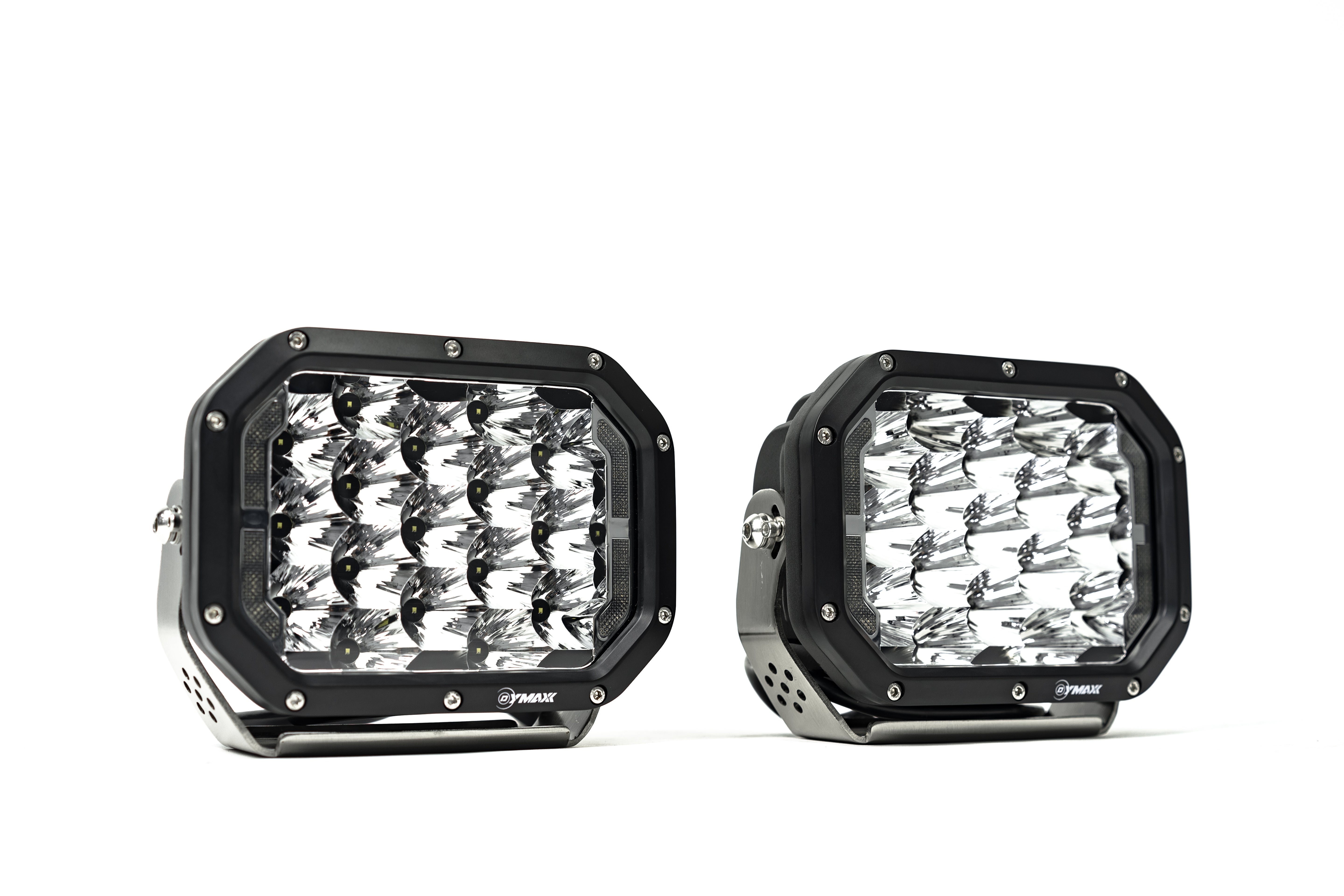 7" RECTANGLE LED Driving Lights with DRL | 1 Lux @ 688m | 9500 Lumens | IP67 Rated - Pair W/ Harness