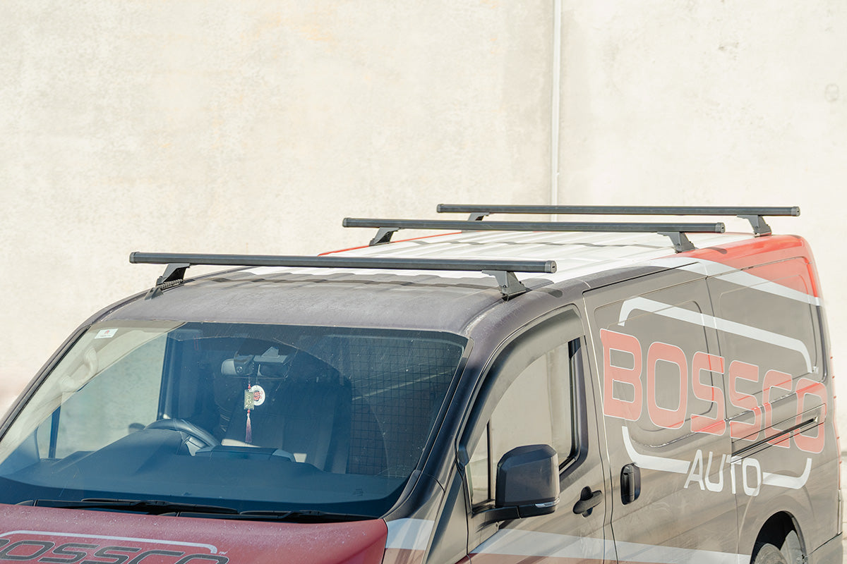 Set of 3 Black Heavy Duty Roof Racks Suitable for Toyota Hiace 2019-2025
