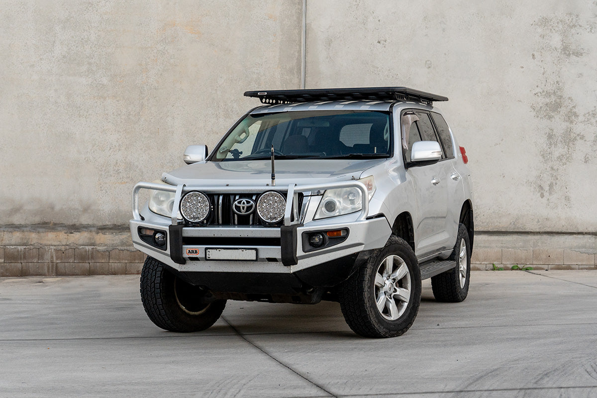 Aluminium Flat Roof Platform 2200x1425mm With Backbone Brackets Suitable For Toyota Prado 150s 2009-2023